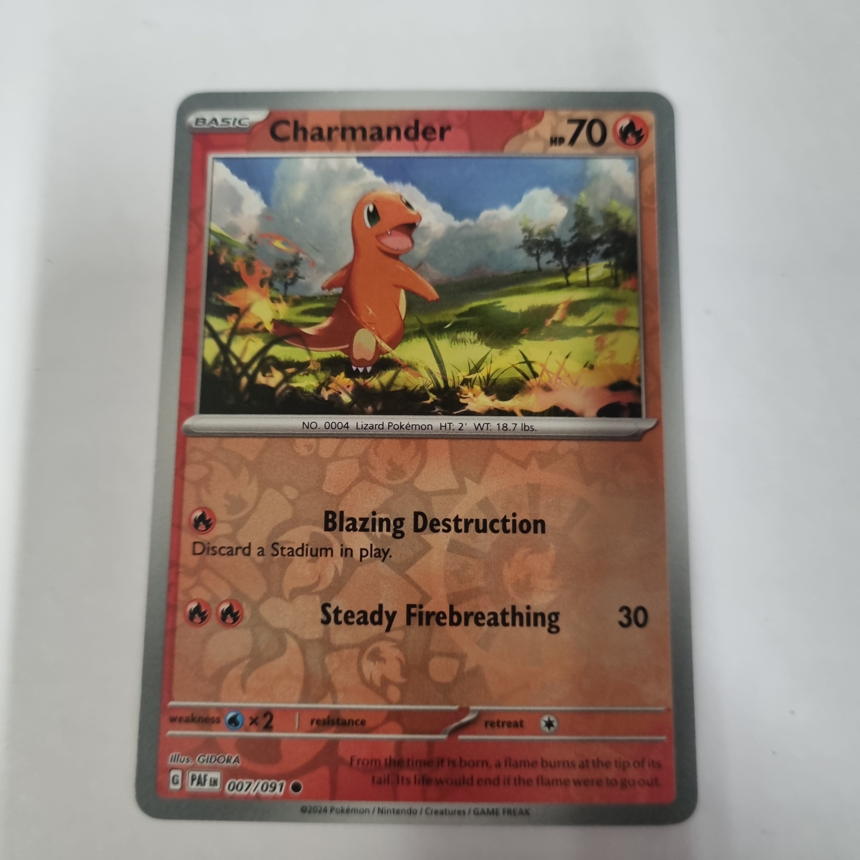 Pokemon TCG - Paldean Fates - #7 - Charmander - common - Reverse Holo