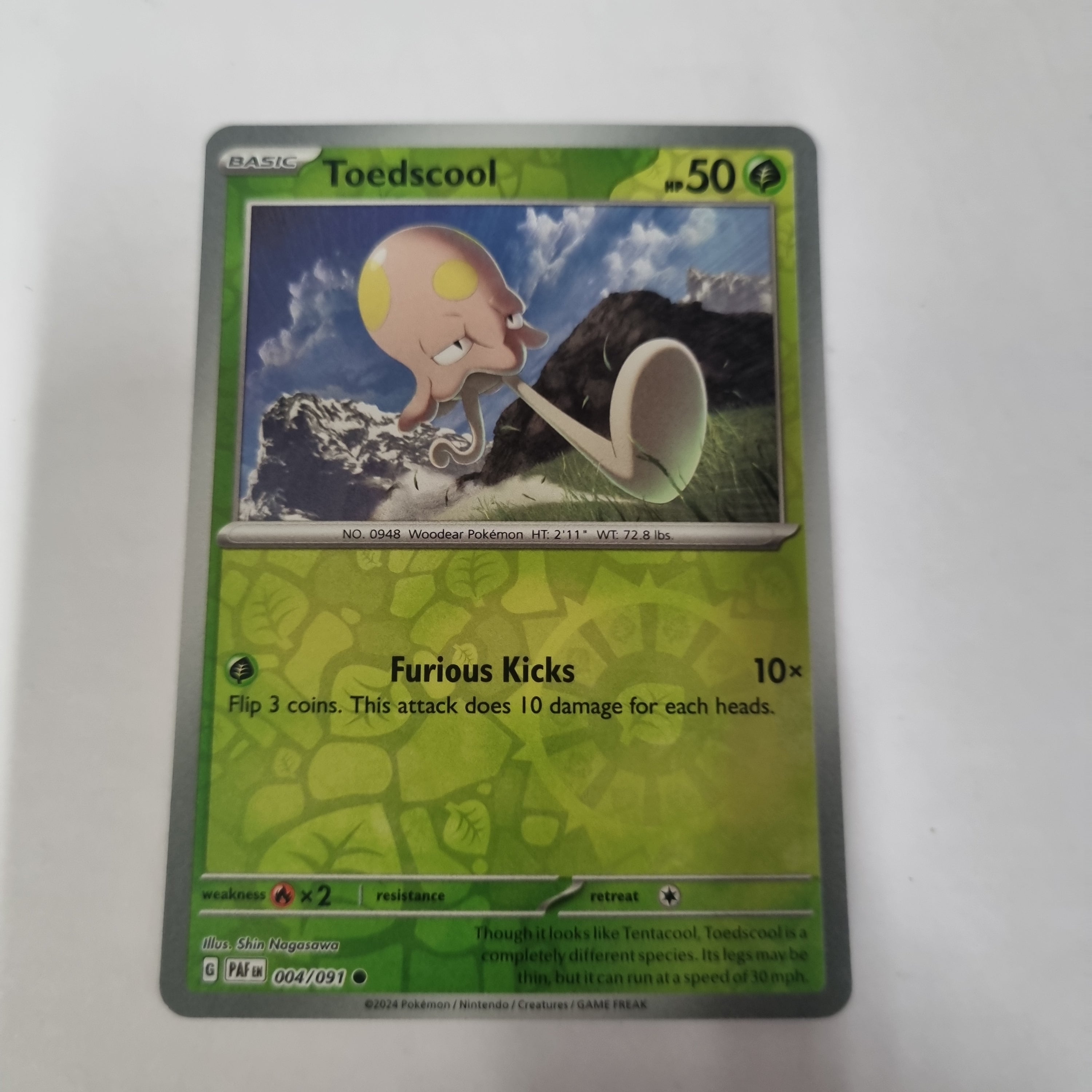 Pokemon TCG - Paldean Fates - #4 -Toedscool - common - Reverse Holo