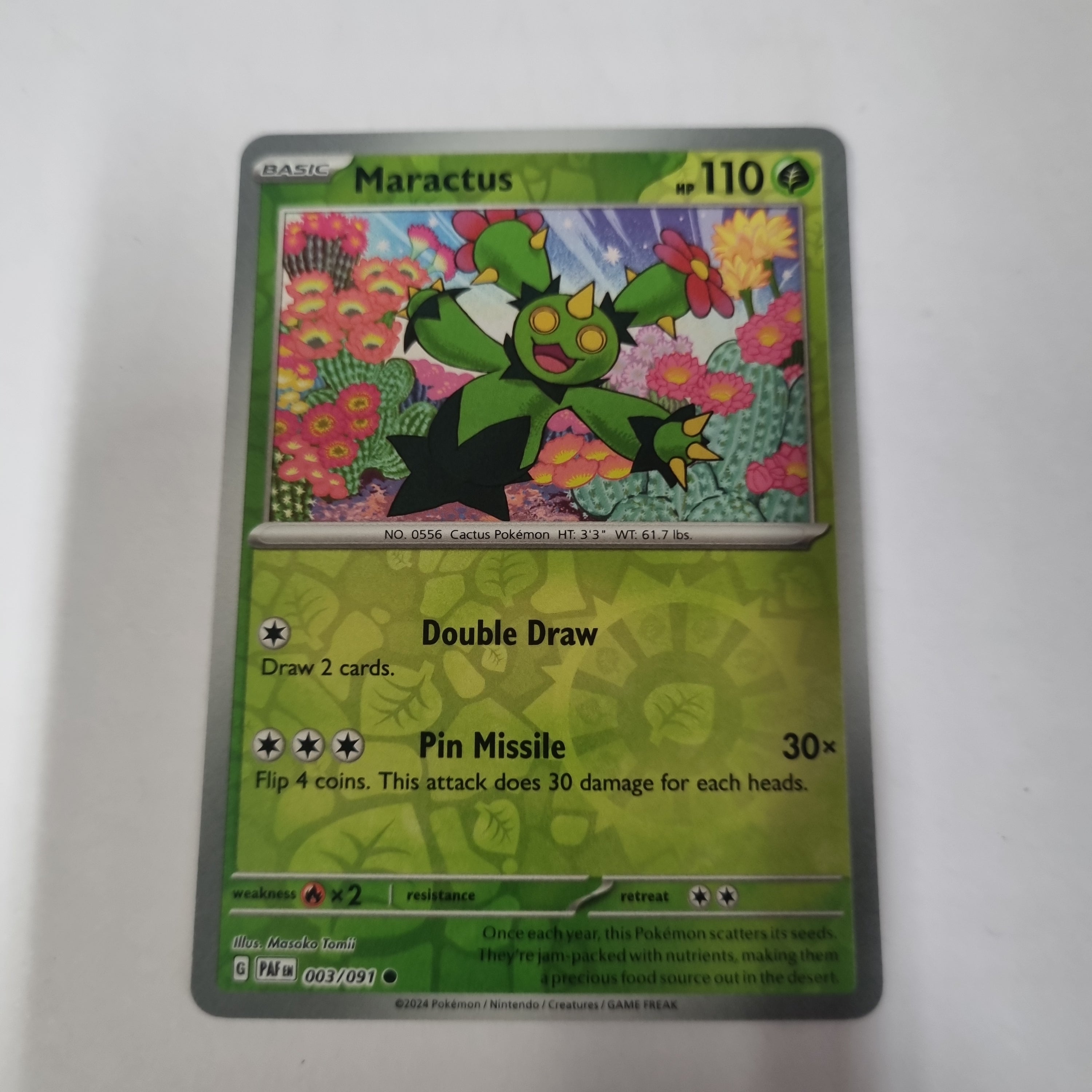 Pokemon TCG - Paldean Fates - #3 - Maractus - common - Reverse Holo