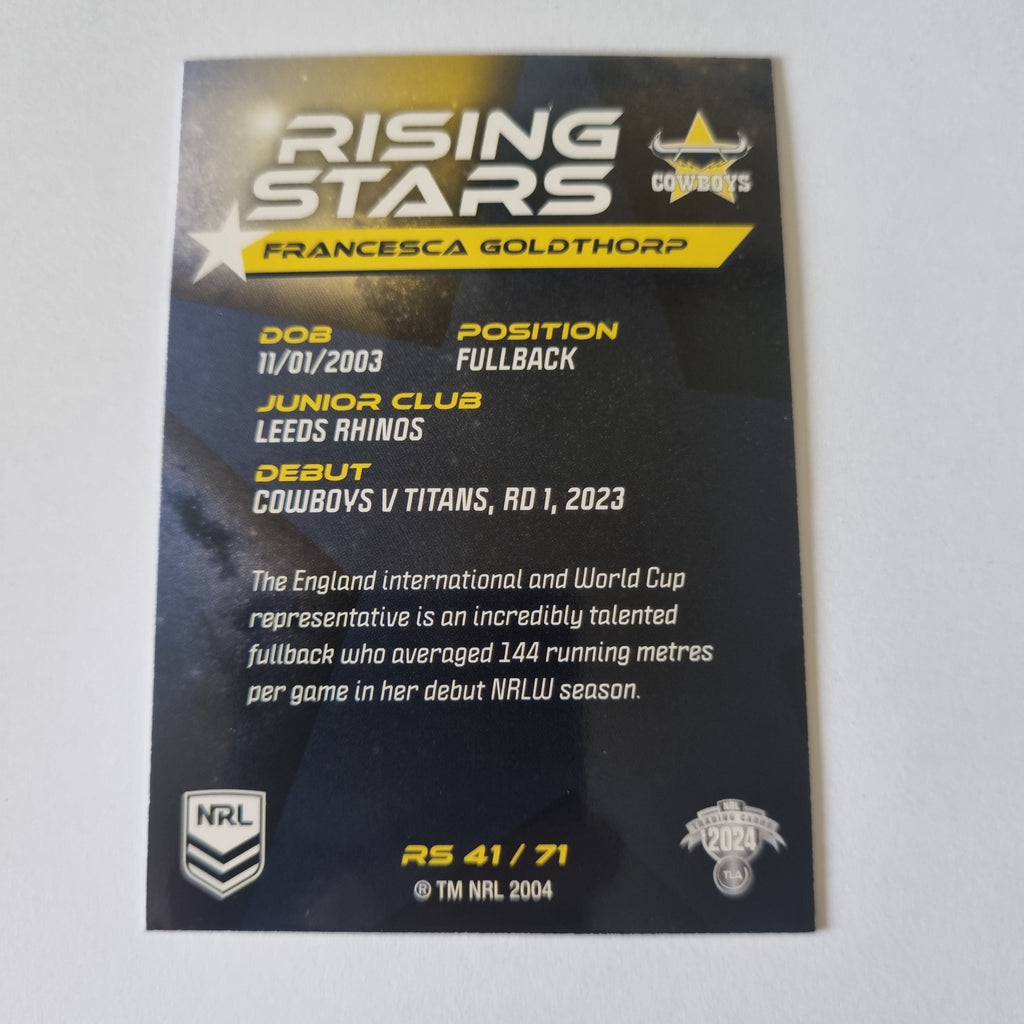 NRL 2024 Traders - Rising Stars - #RS41 - Francesca Goldthorp Cowboys