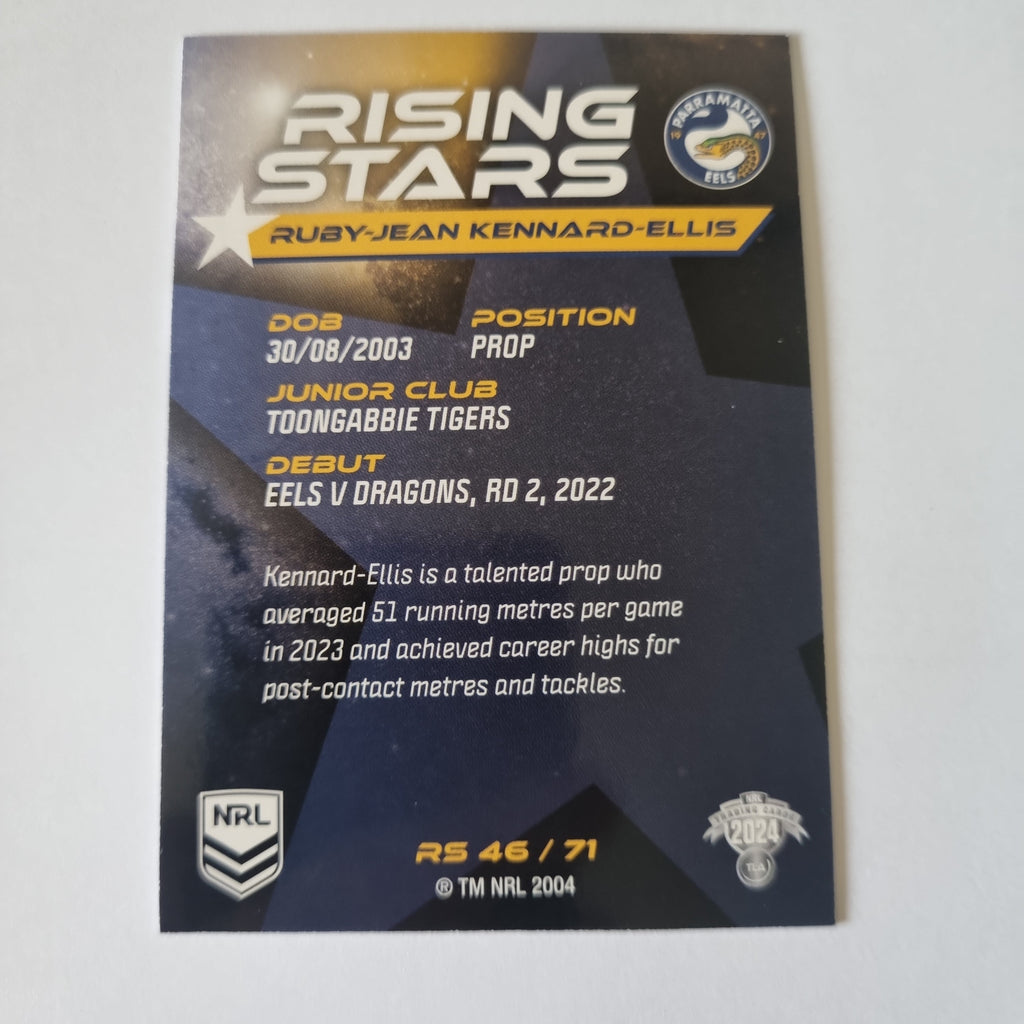 NRL 2024 Traders - Rising Stars - #RS46 - Ruby-Jean Kennard-Ellis Eels