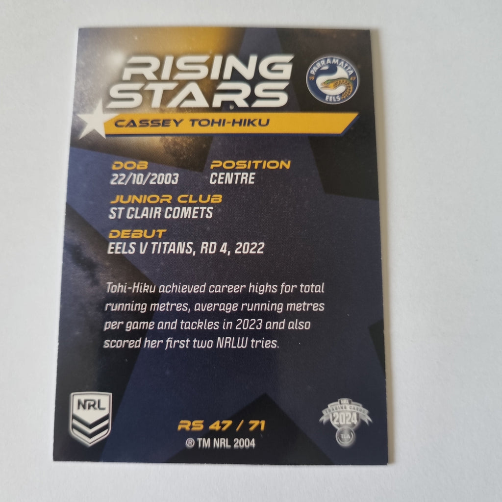 NRL 2024 Traders - Rising Stars - #RS47 - Cassey Tohi-Hiku - Eels