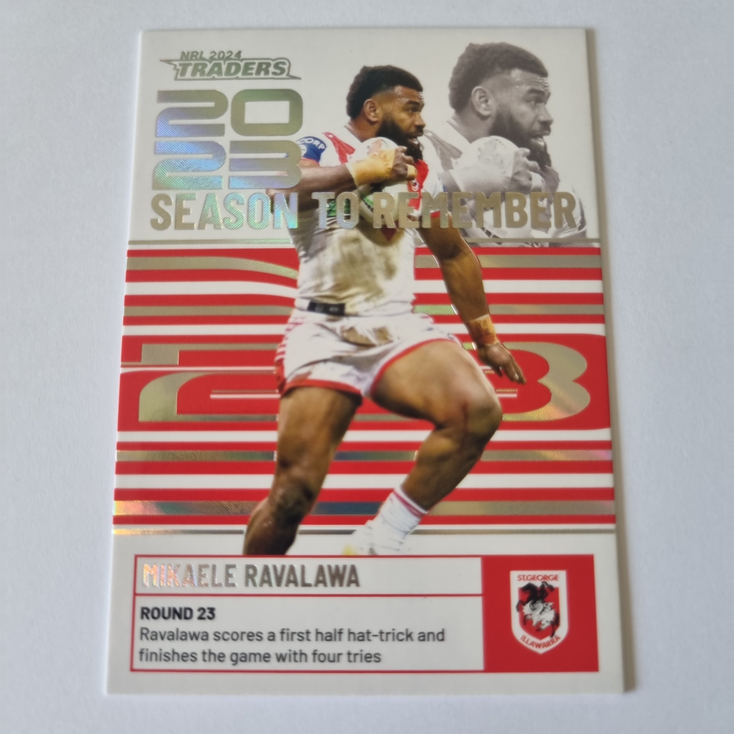 NRL 2024 Traders - Season to Remember - #SR41 Mikaele Ravalawa Dragons