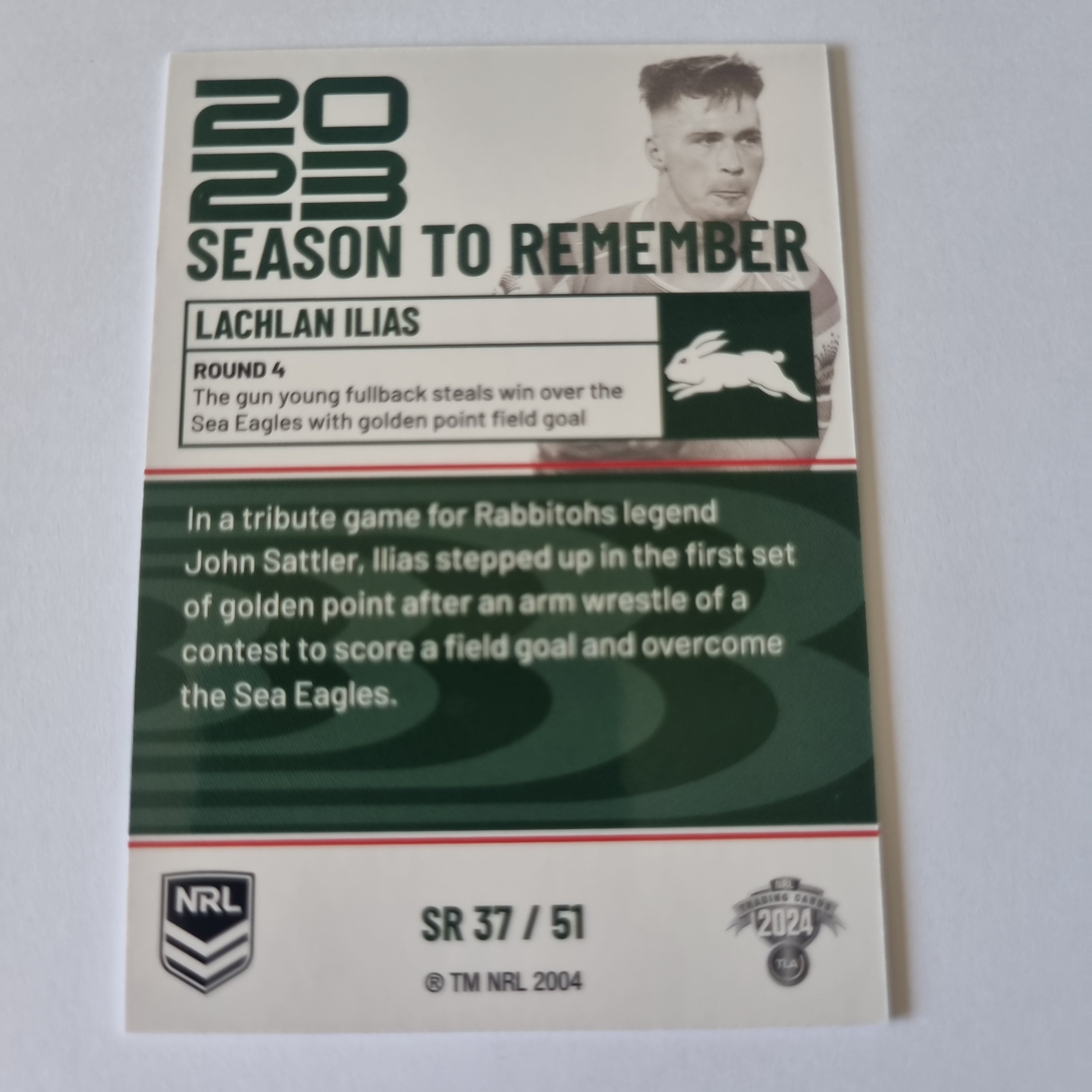 NRL 2024 Traders - Season to Remember - SR37 - Lachlan Ilias Rabbitohs