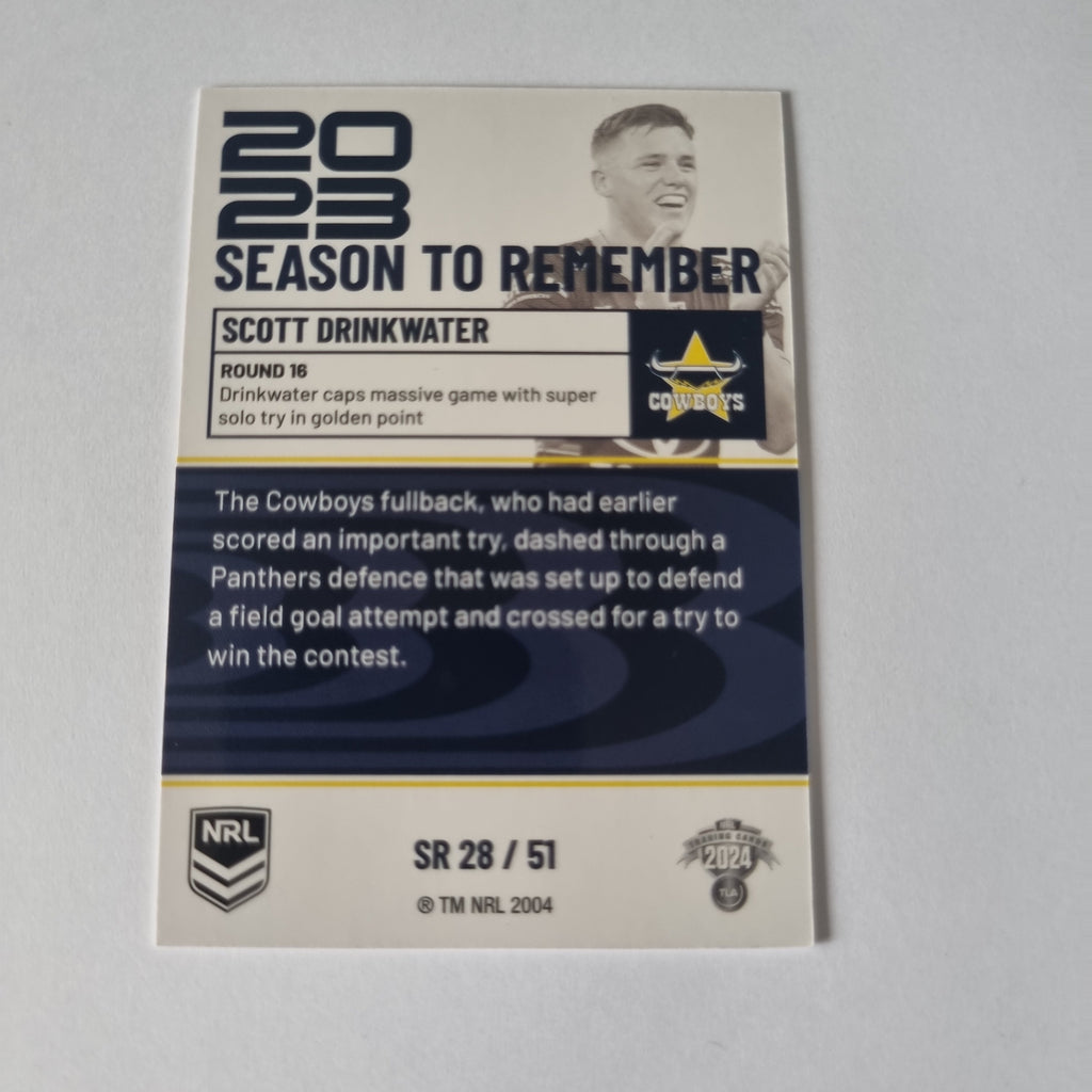 NRL 2024 Traders - Season to Remember - #SR28 Scott Drinkwater Cowboys