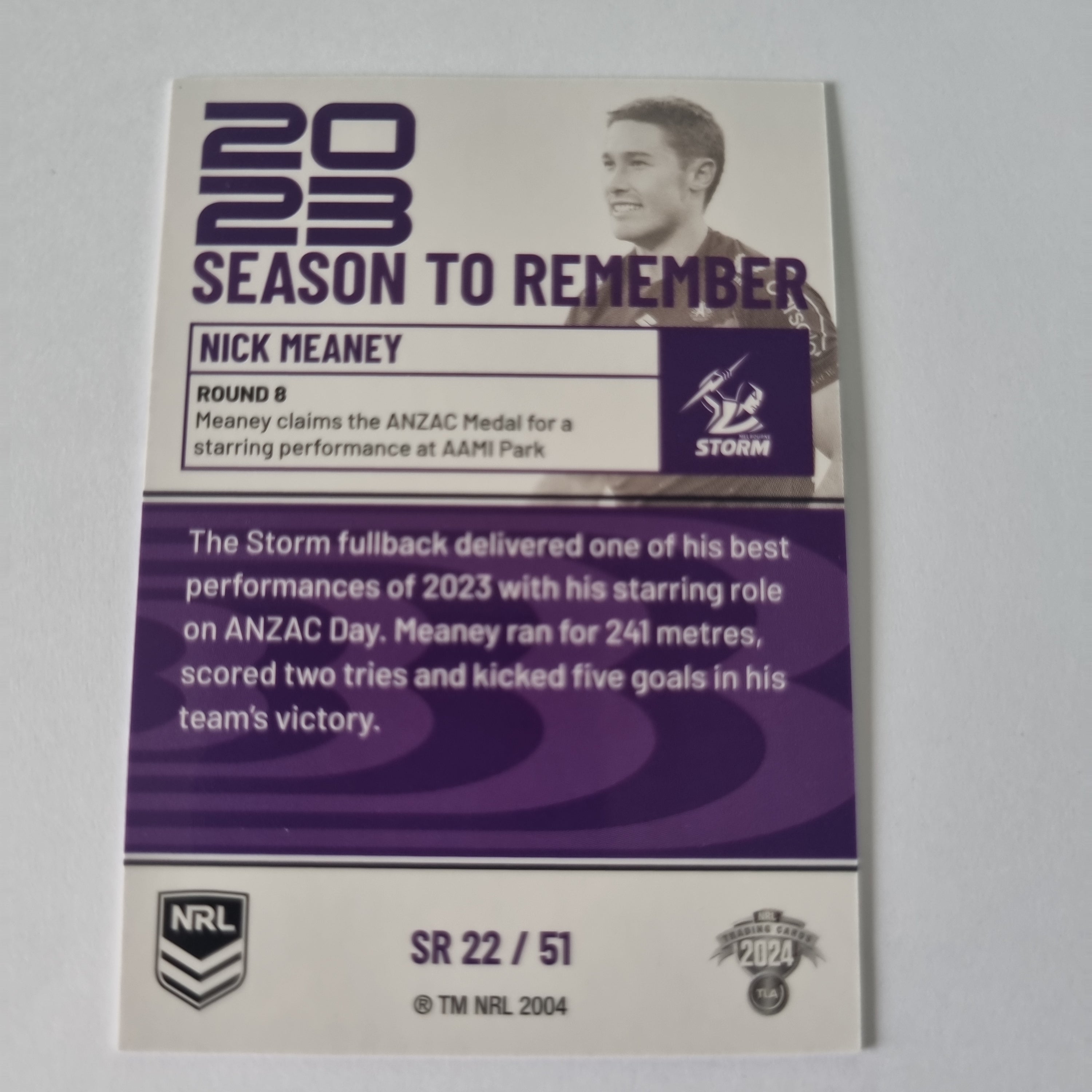 NRL 2024 Traders - Season to Remember - #SR22 - Nick Meaney - Storm