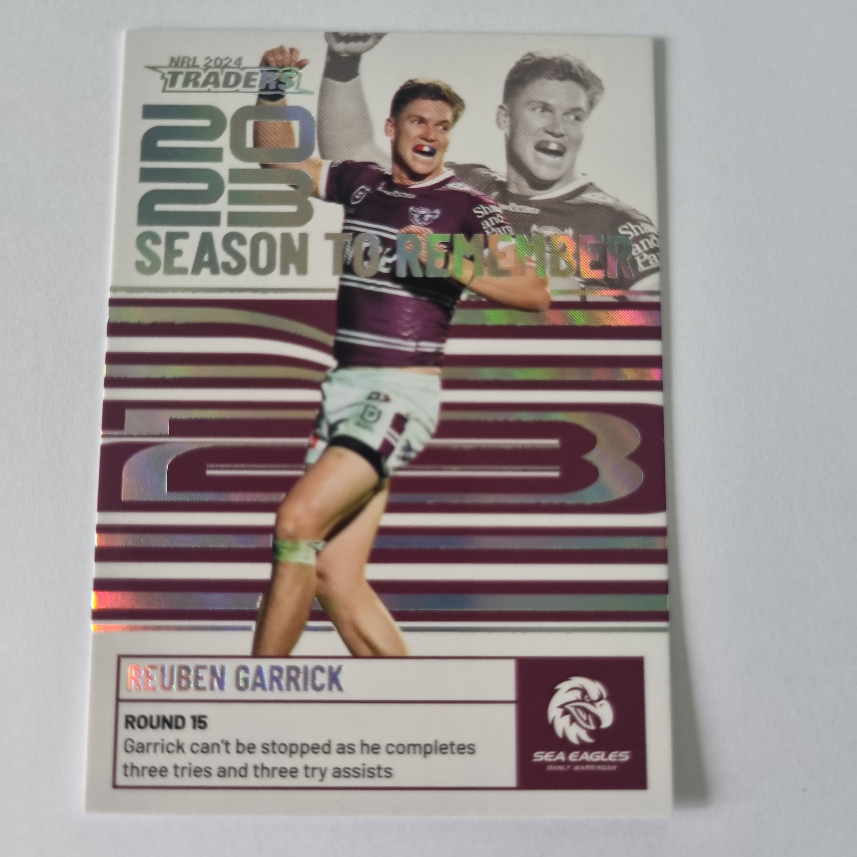 NRL 2024 Traders - Season to Remember - SR20 Reuben Garrick Sea Eagles