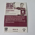 NRL 2024 Traders - Season to Remember - SR20 Reuben Garrick Sea Eagles