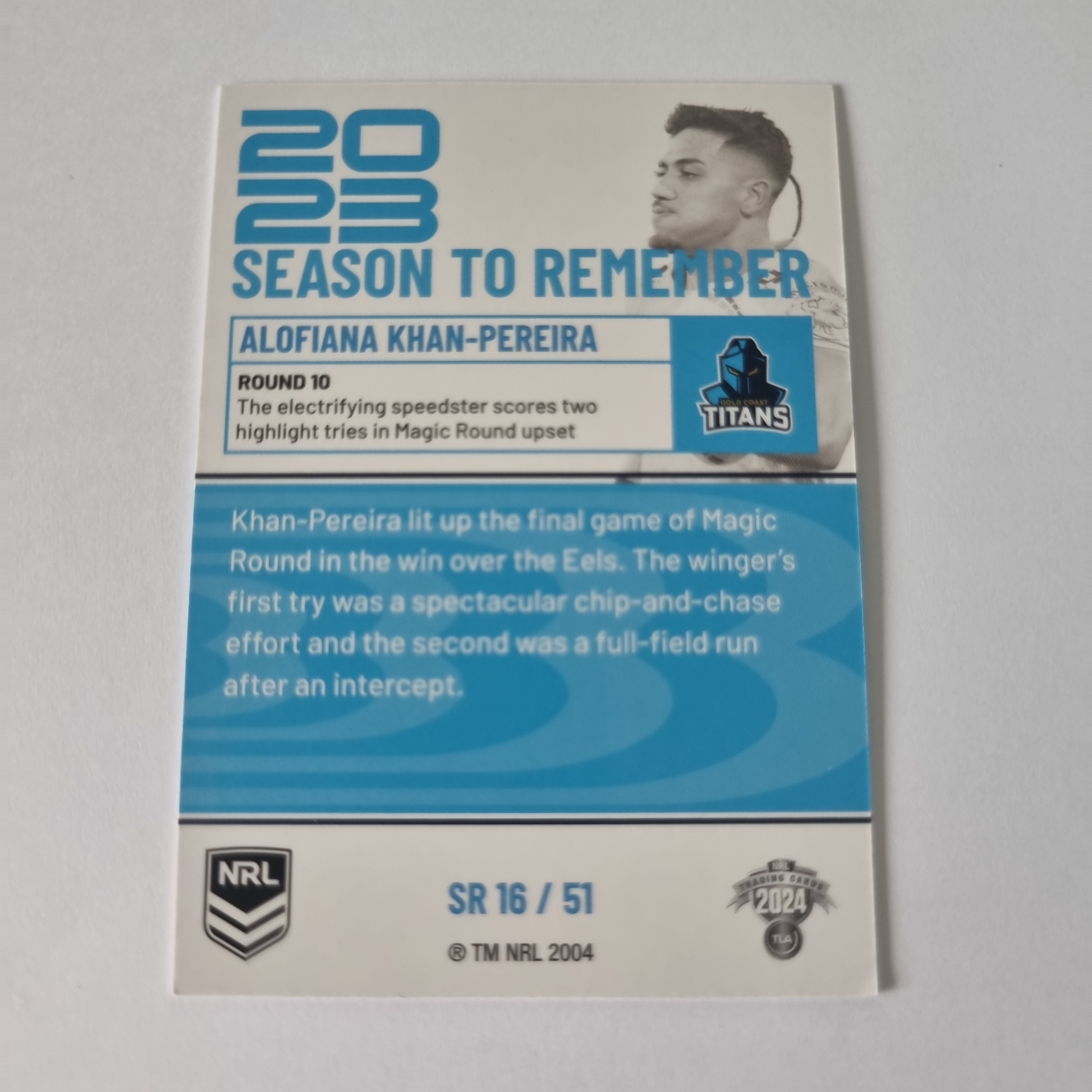 NRL 2024 Traders Season to Remember SR16 Alofiana Khan-Pereira Titans