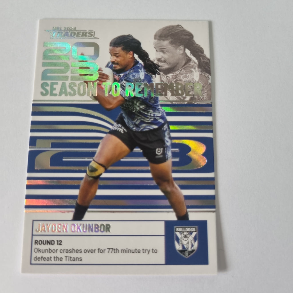 NRL 2024 Traders - Season to Remember - SR08 - Jayden Okunbor Bulldogs