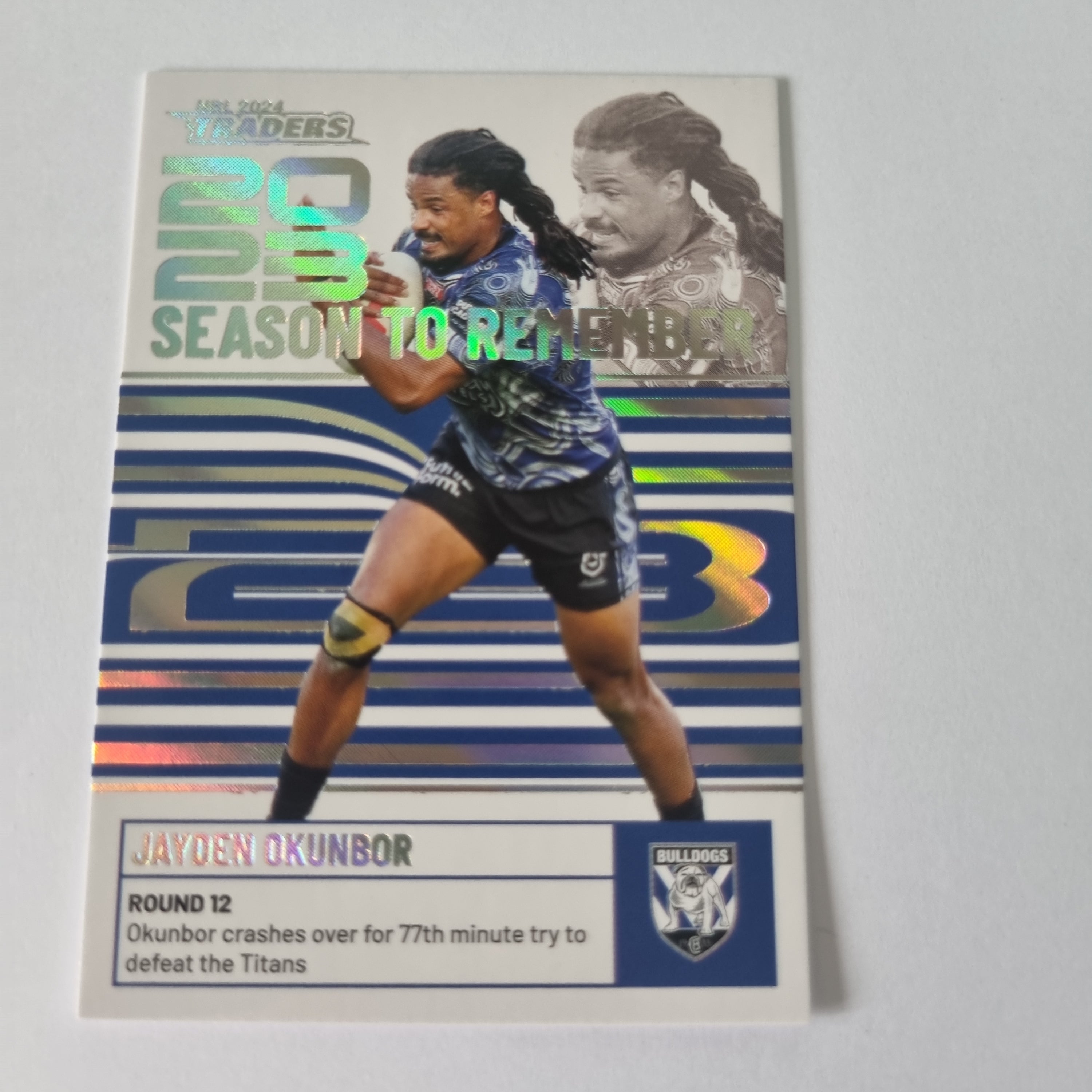 NRL 2024 Traders - Season to Remember - SR08 - Jayden Okunbor Bulldogs