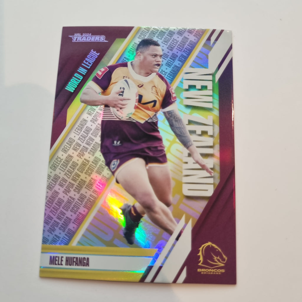NRL 2024 Traders - World in League - #WL04 - Mele Hufanga - Broncos