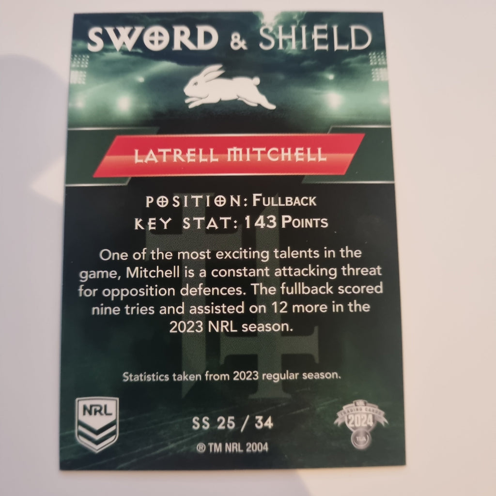 NRL 2024 Traders - Sword & Shield - SS25 - Latrell Mitchell Rabbitohs