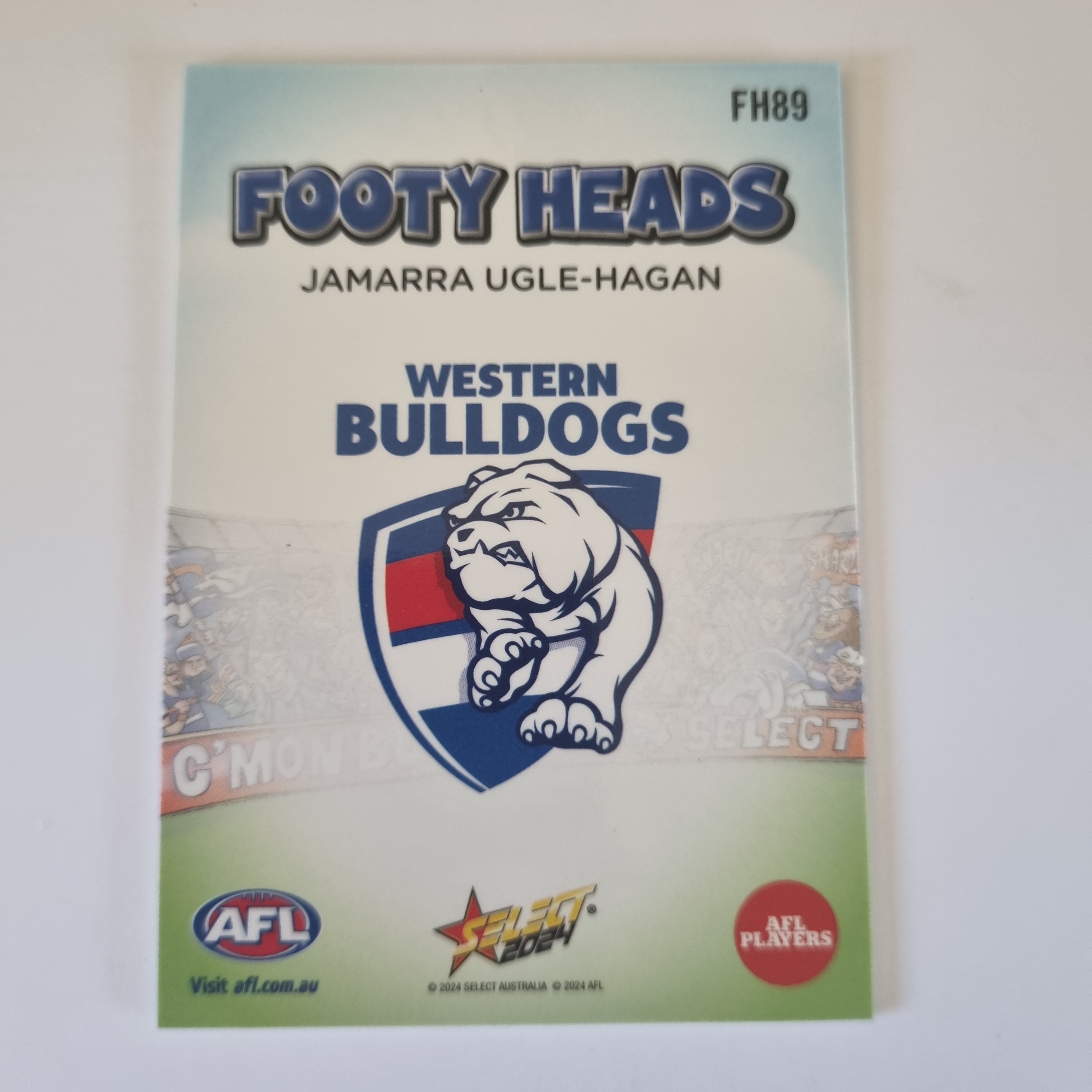 2024 Select Footy Stars - Footy Heads - FH89 - J. Ugle-Hagan Bulldogs