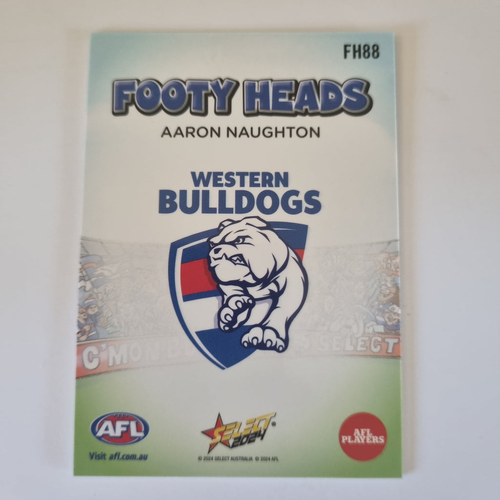2024 Select Footy Stars - Footy Heads - FH88 - A. Naughton - Bulldogs