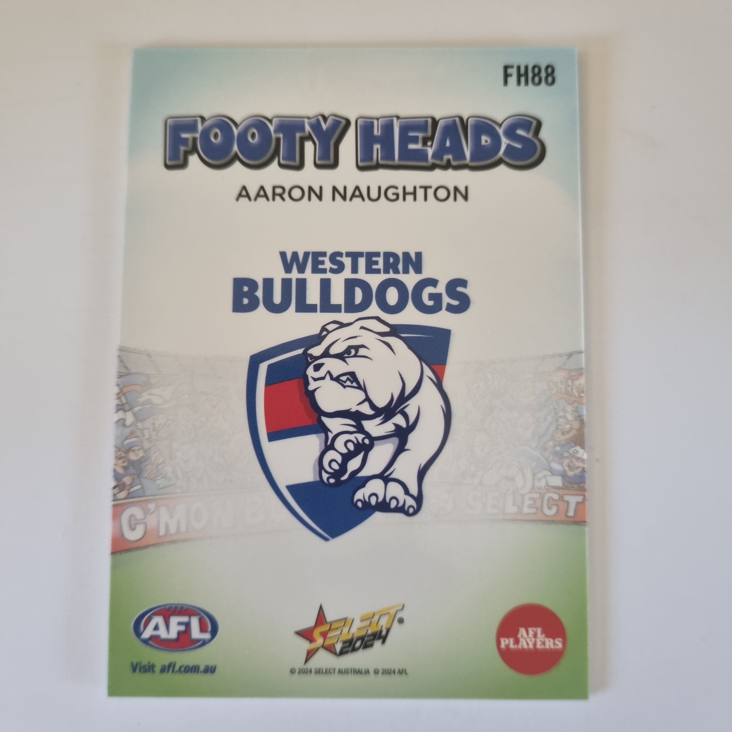 2024 Select Footy Stars - Footy Heads - FH88 - A. Naughton - Bulldogs