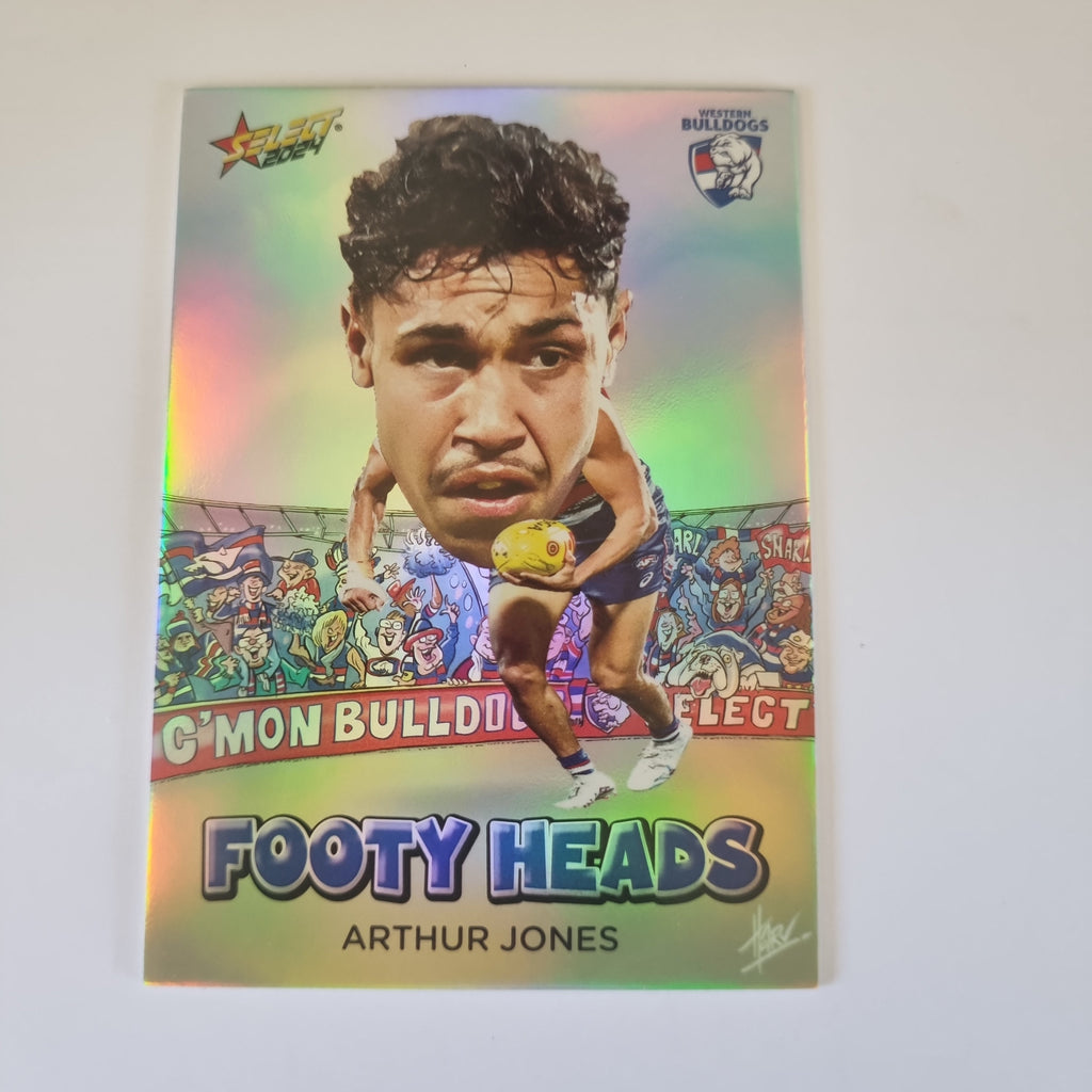 2024 Select Footy Stars - Footy Heads - FH87 - A. Jones - Bulldogs