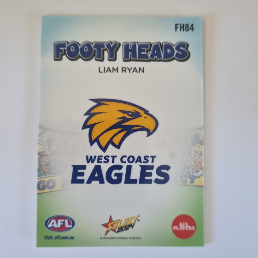 2024 Select Footy Stars - Footy Heads - FH84 - L. Ryan - Eagles