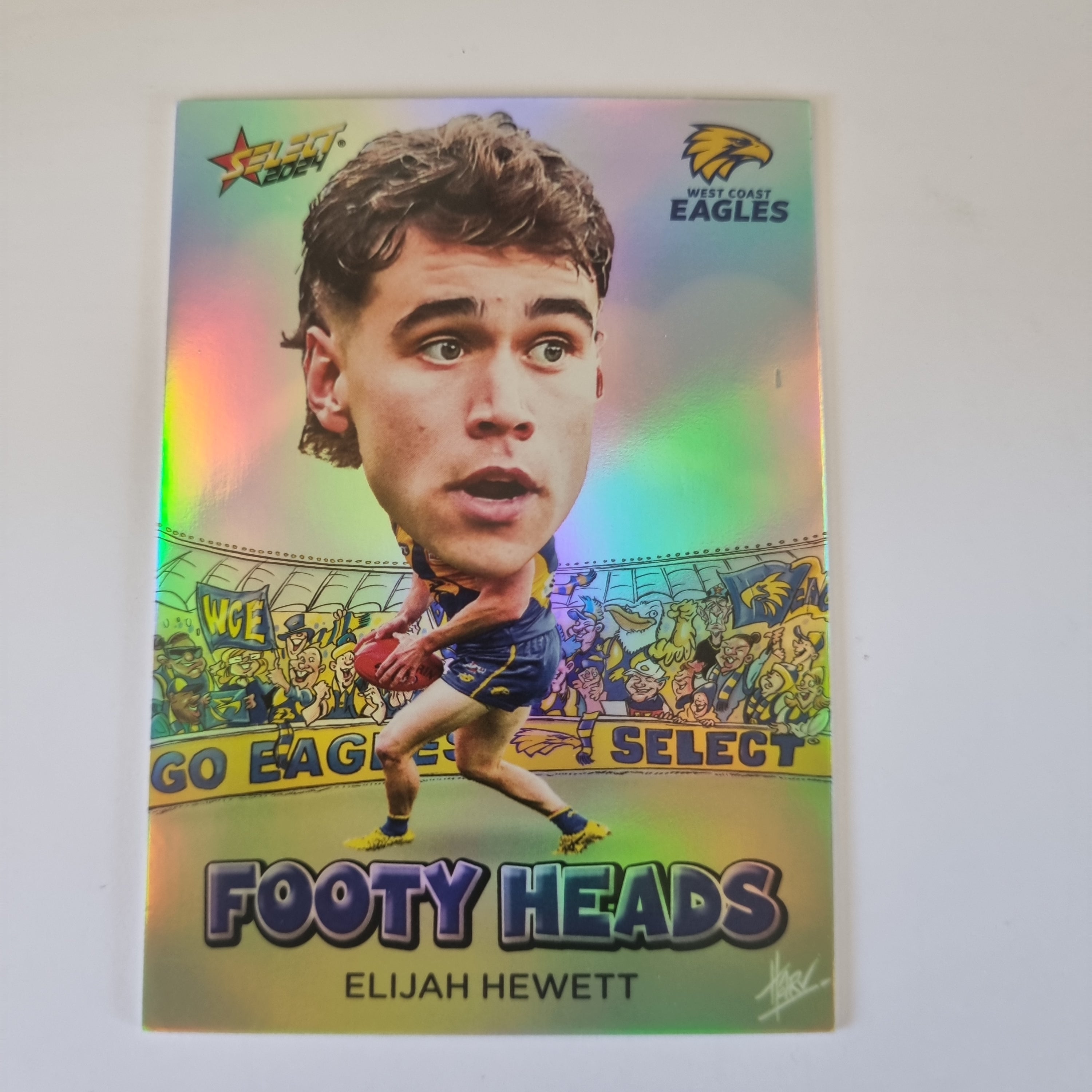 2024 Select Footy Stars - Footy Heads - FH83 - E. Hewett - Eagles