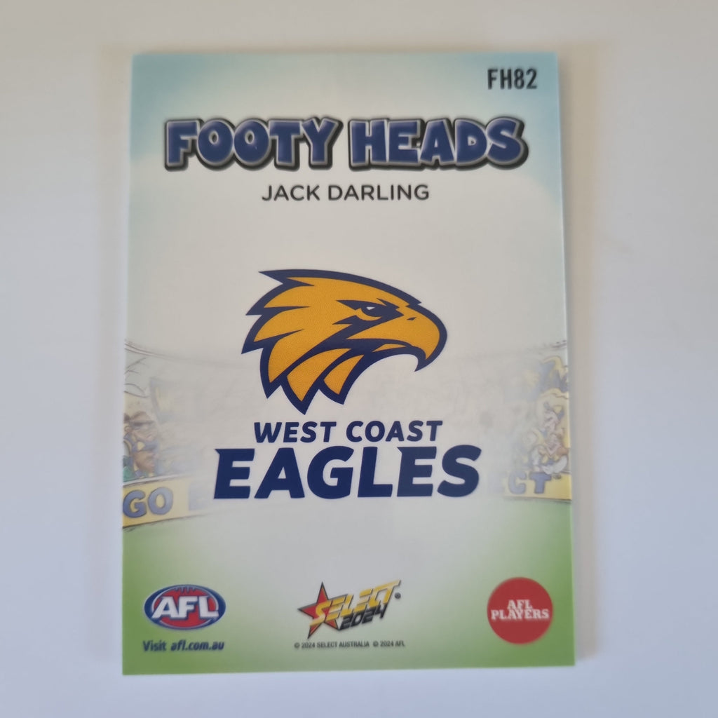 2024 Select Footy Stars - Footy Heads - FH82 - J. Darling - Eagles