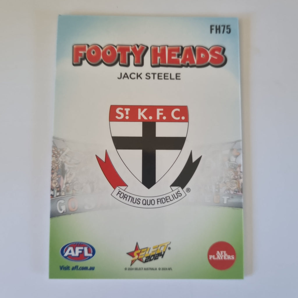 2024 Select Footy Stars - Footy Heads - FH75 - J. Steele - St Kilda