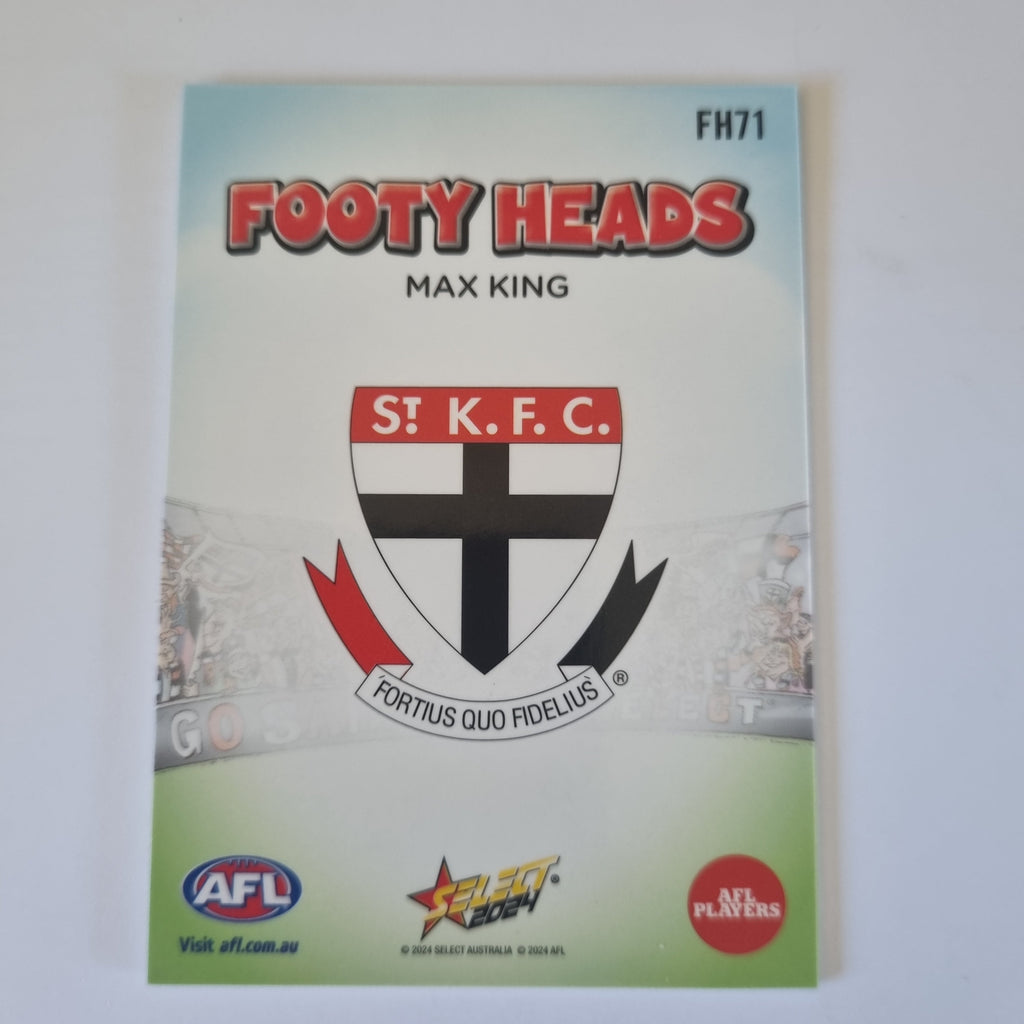 2024 Select Footy Stars - Footy Heads - FH71 - M. King - St Kilda