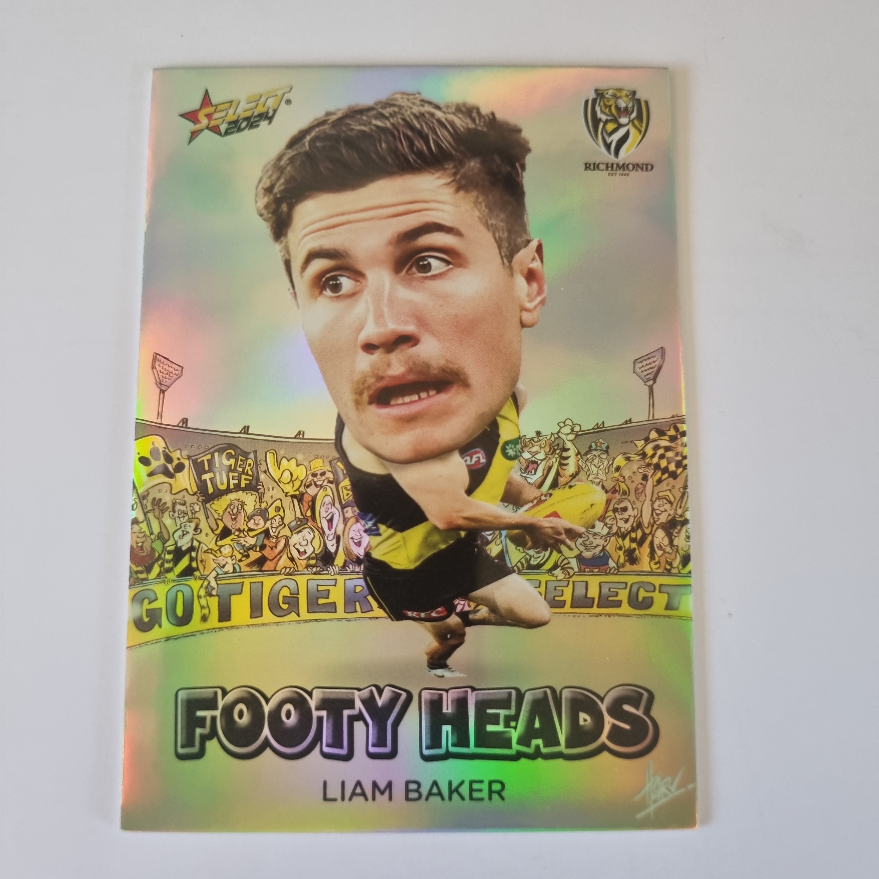 2024 Select Footy Stars - Footy Heads - FH66 - L. Baker - Richmond