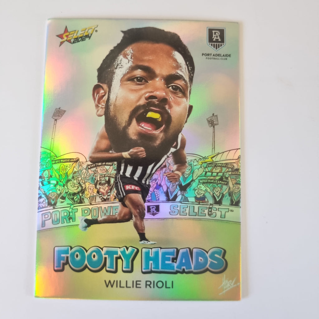 2024 Select Footy Stars - Footy Heads - FH64 - W. Rioli - Port