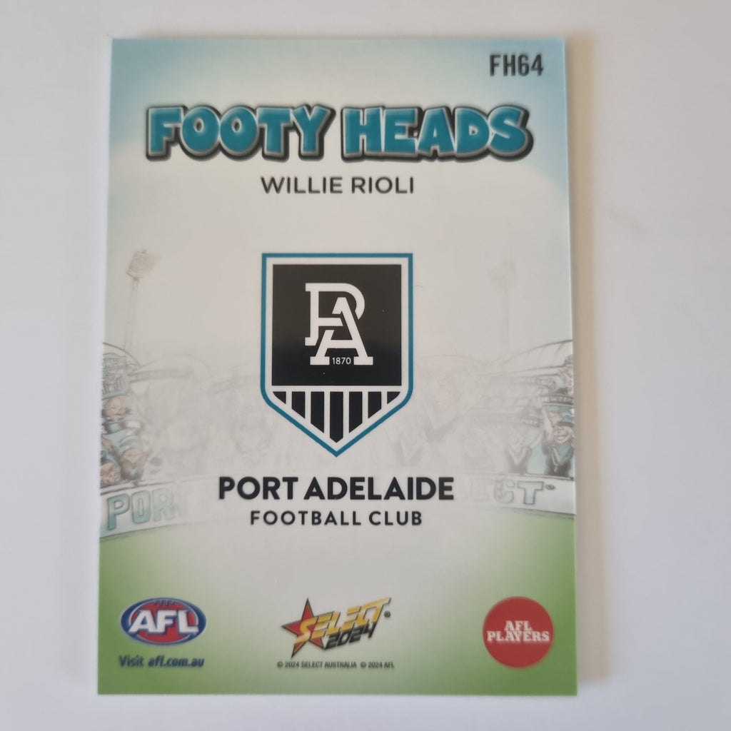 2024 Select Footy Stars - Footy Heads - FH64 - W. Rioli - Port