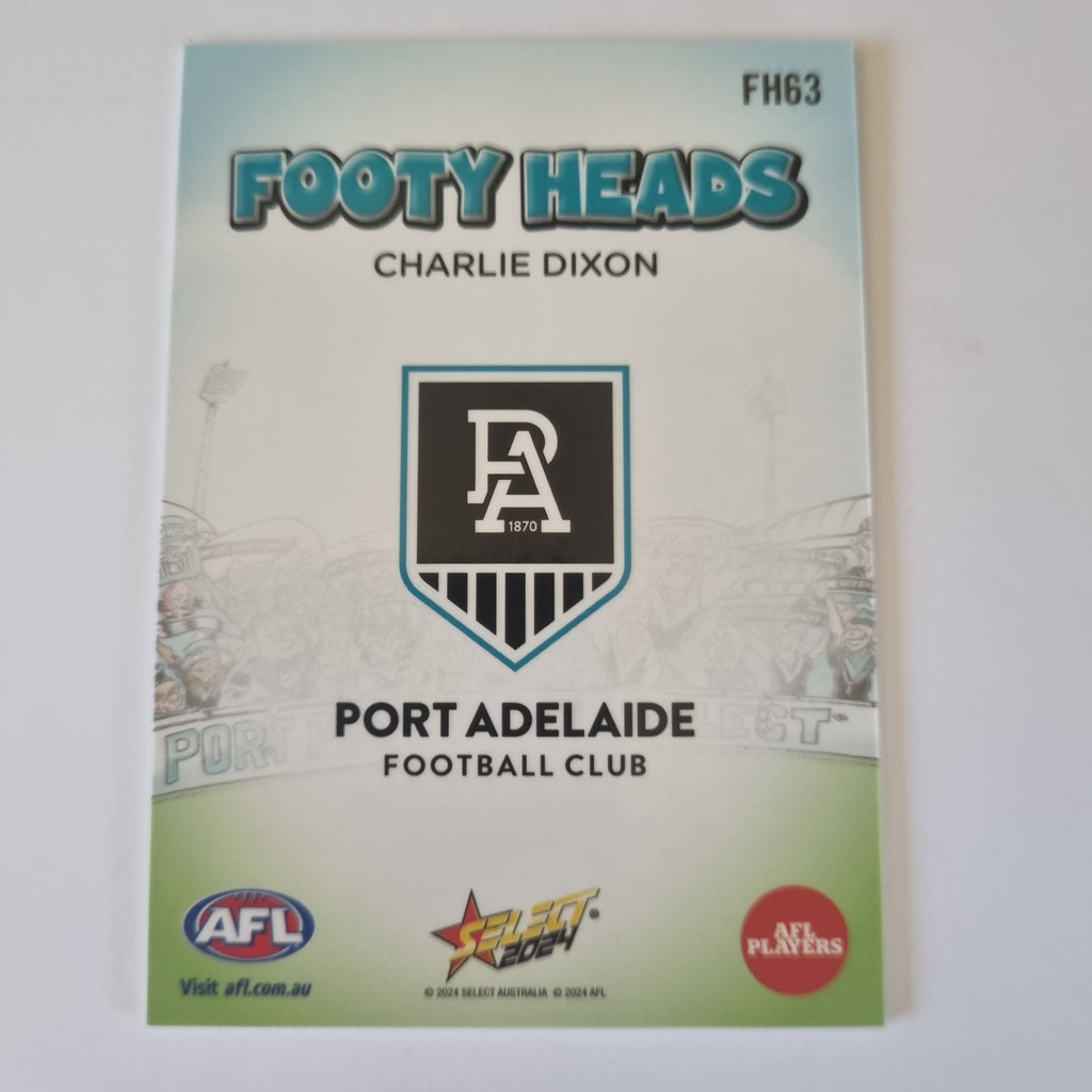2024 Select Footy Stars - Footy Heads - FH63 - C. Dixon - Port