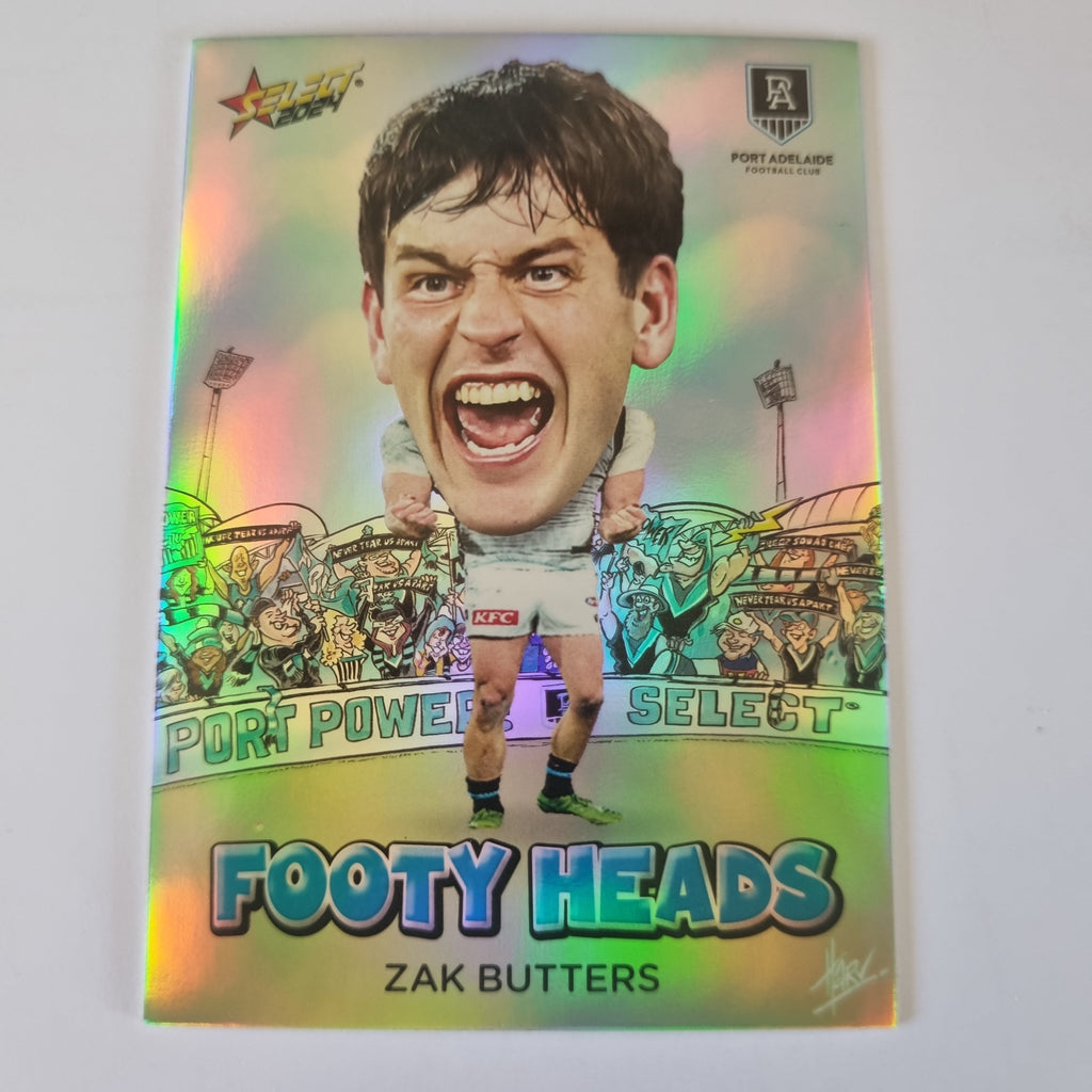 2024 Select Footy Stars - Footy Heads - FH62 - Z. Butters - Port