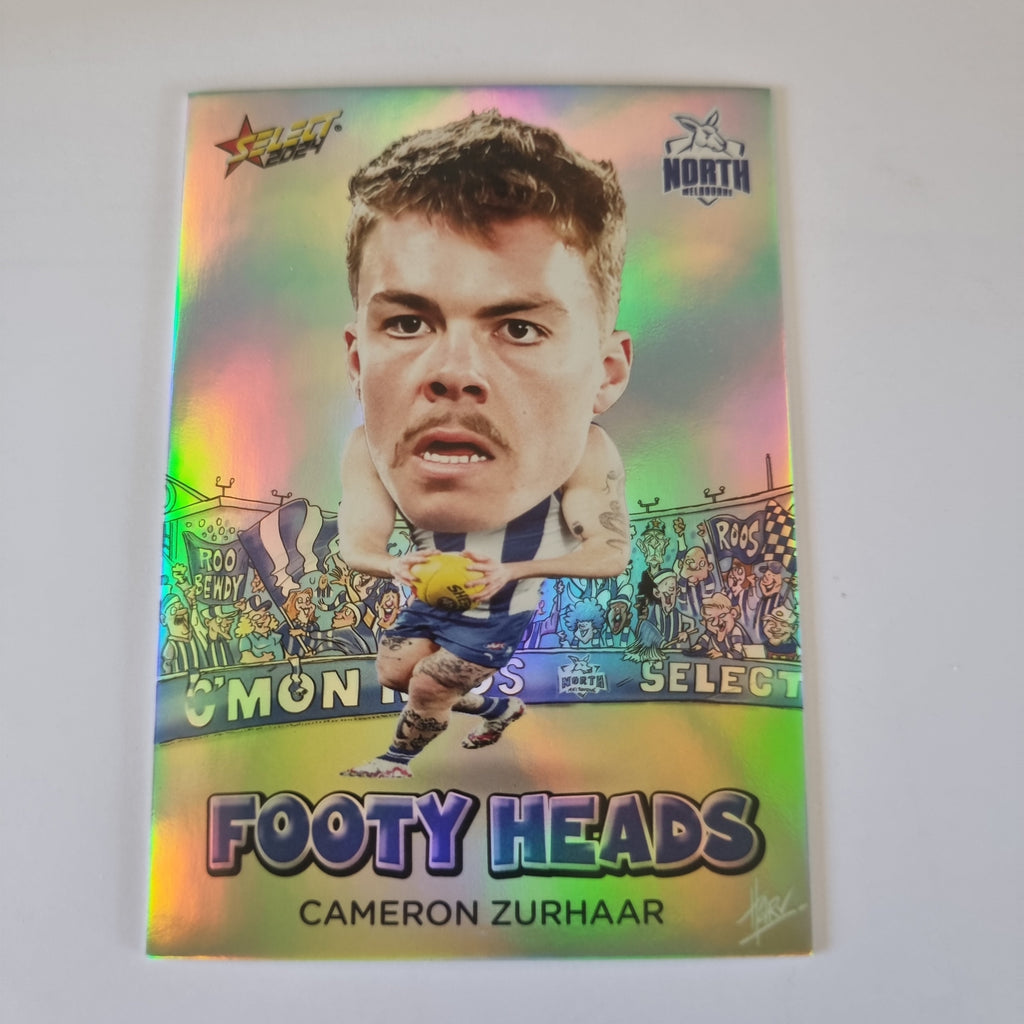2024 Select Footy Stars - Footy Heads - FH60 - C. Zurhaar - Nth Melb