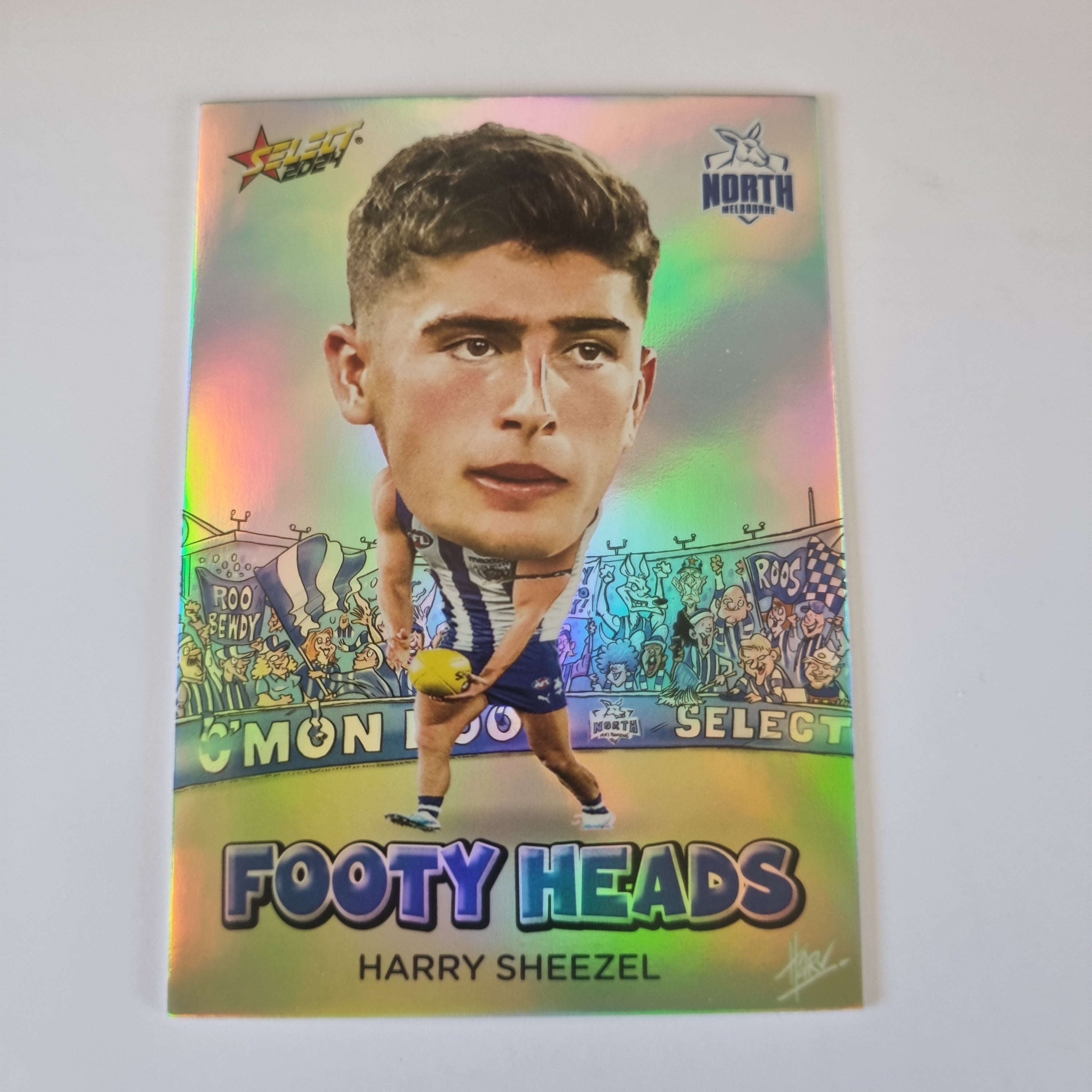 2024 Select Footy Stars - Footy Heads - FH58 - H. Sheezel - Nth Melb
