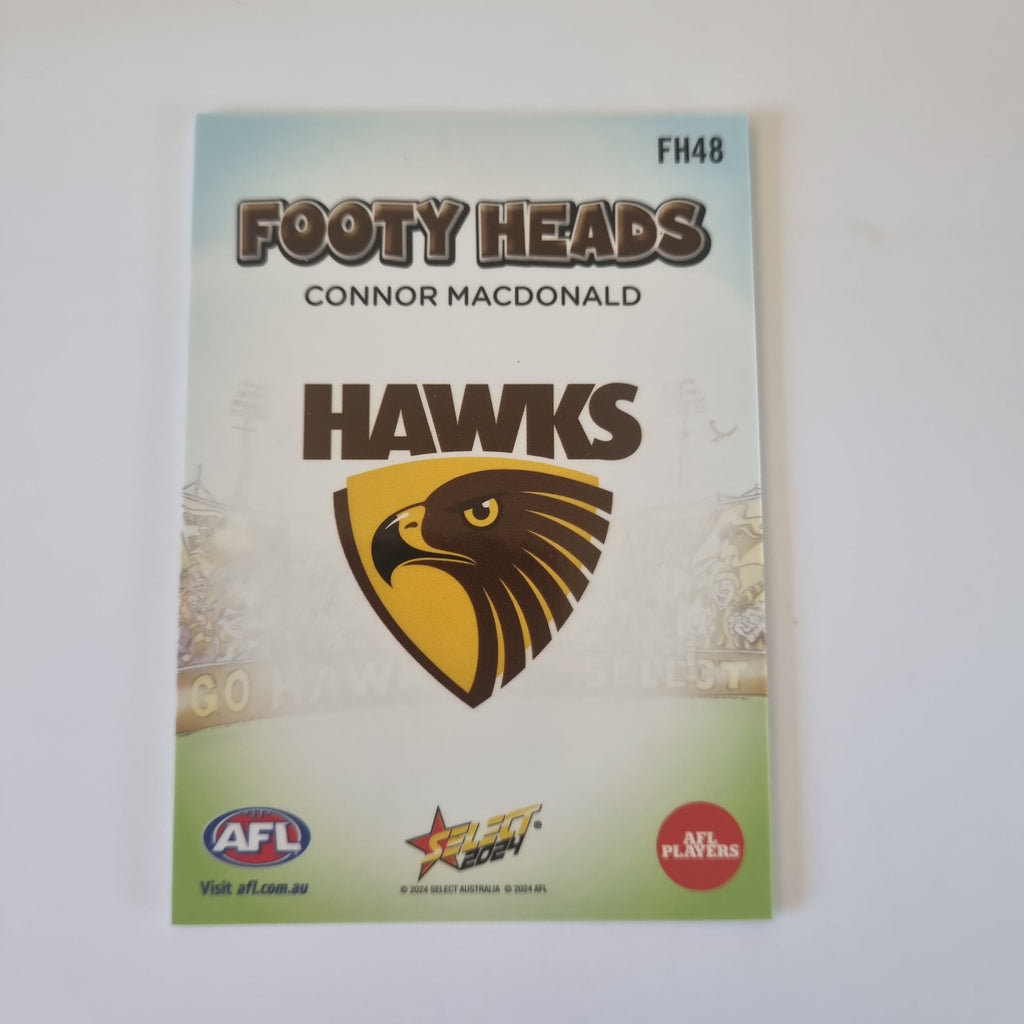2024 Select Footy Stars - Footy Heads - FH48 - C. Macdonald - Hawthorn