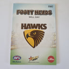2024 Select Footy Stars - Footy Heads - FH47 - W. Day - Hawthorn