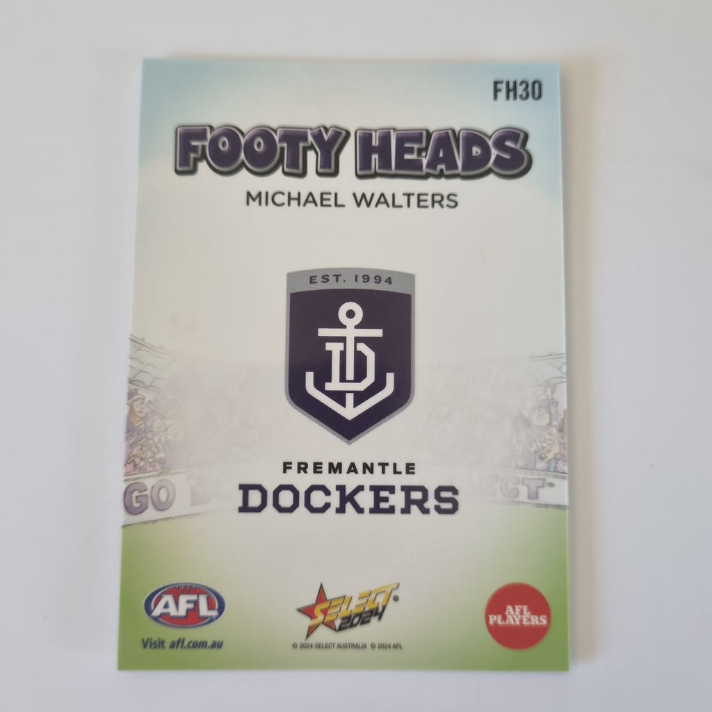 2024 Select Footy Stars - Footy Heads - FH30 - M. Walters - Dockers