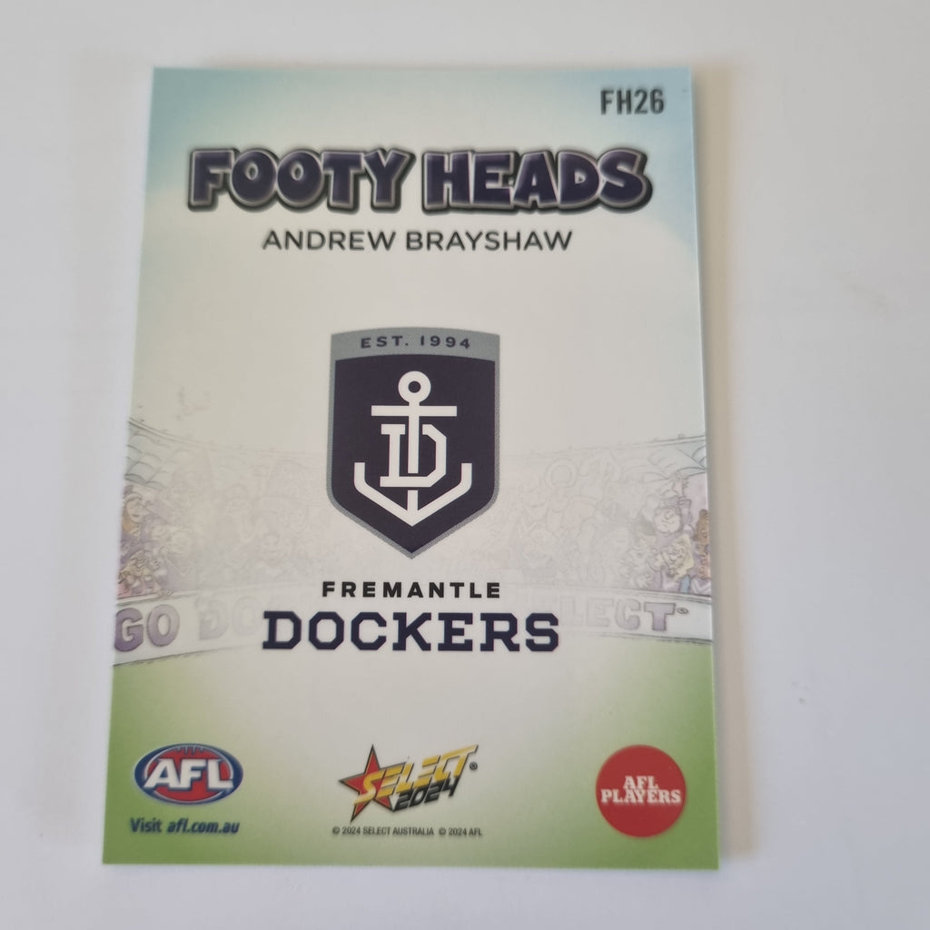2024 Select Footy Stars - Footy Heads - FH26 - A. Brayshaw - Dockers