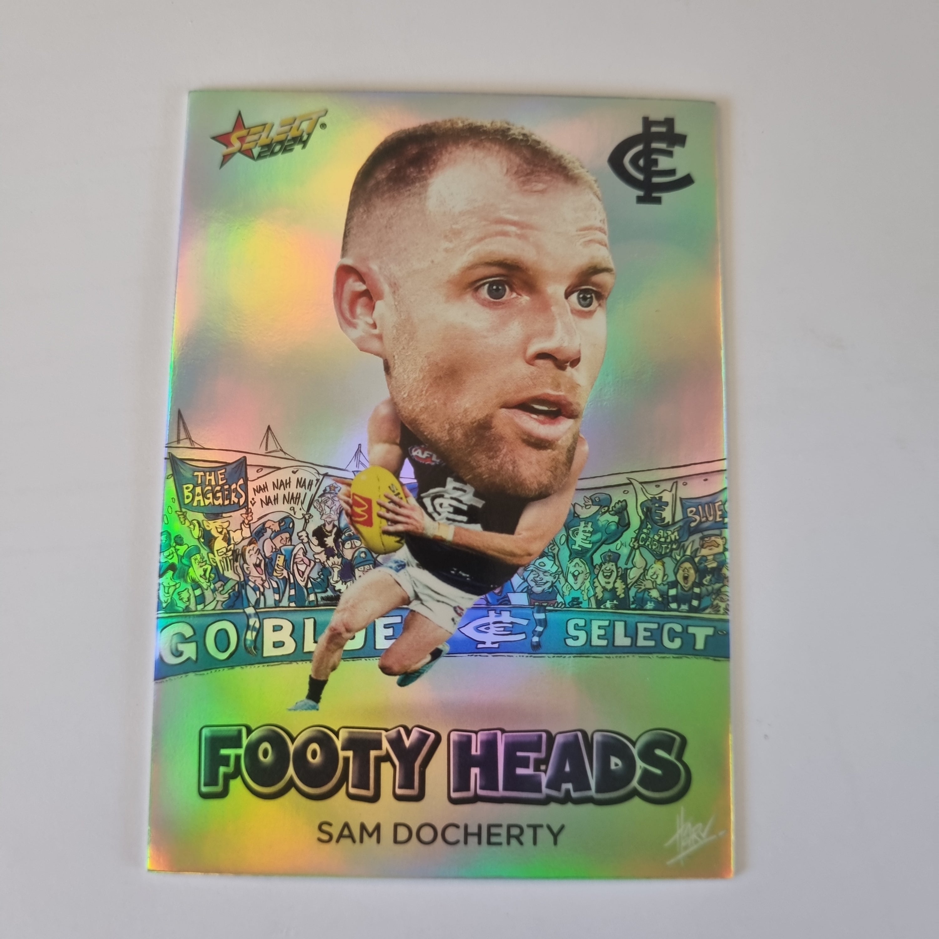 2024 Select Footy Stars - Footy Heads - FH14 - S. Docherty - Carlton