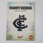 2024 Select Footy Stars - Footy Heads - FH13 - T. De Koning - Carlton