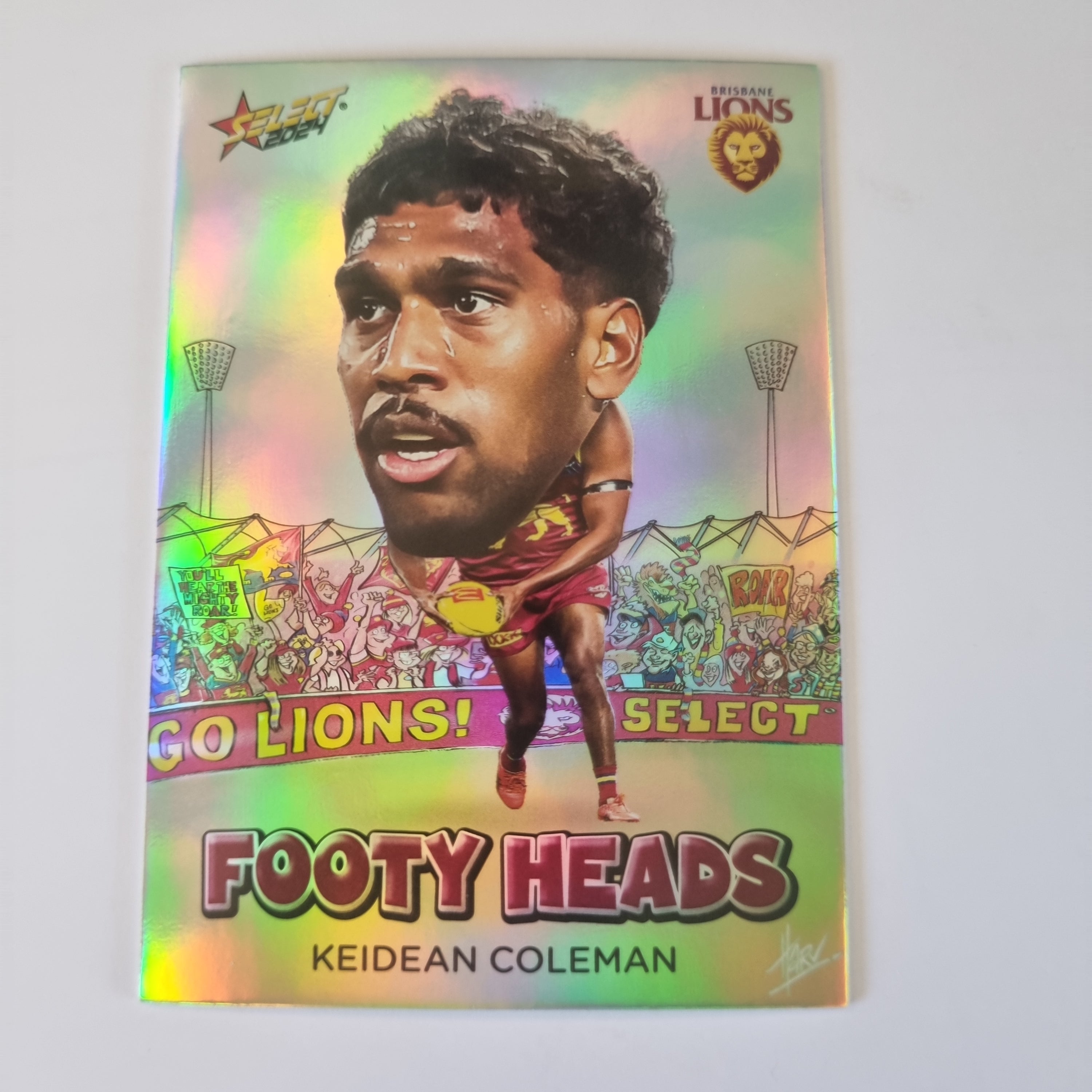 2024 Select Footy Stars - Footy Heads - FH8 - K. Coleman - Lions