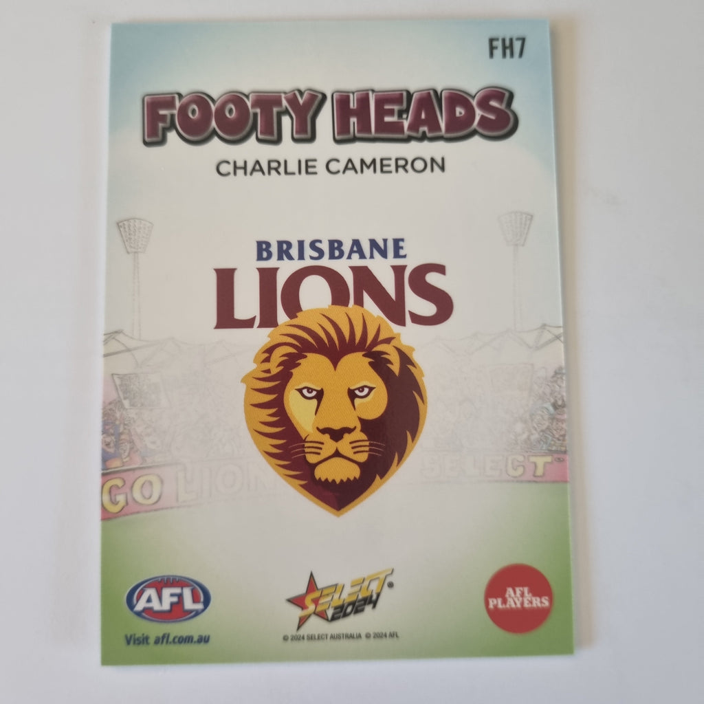 2024 Select Footy Stars - Footy Heads - FH7 - C. Cameron - Lions