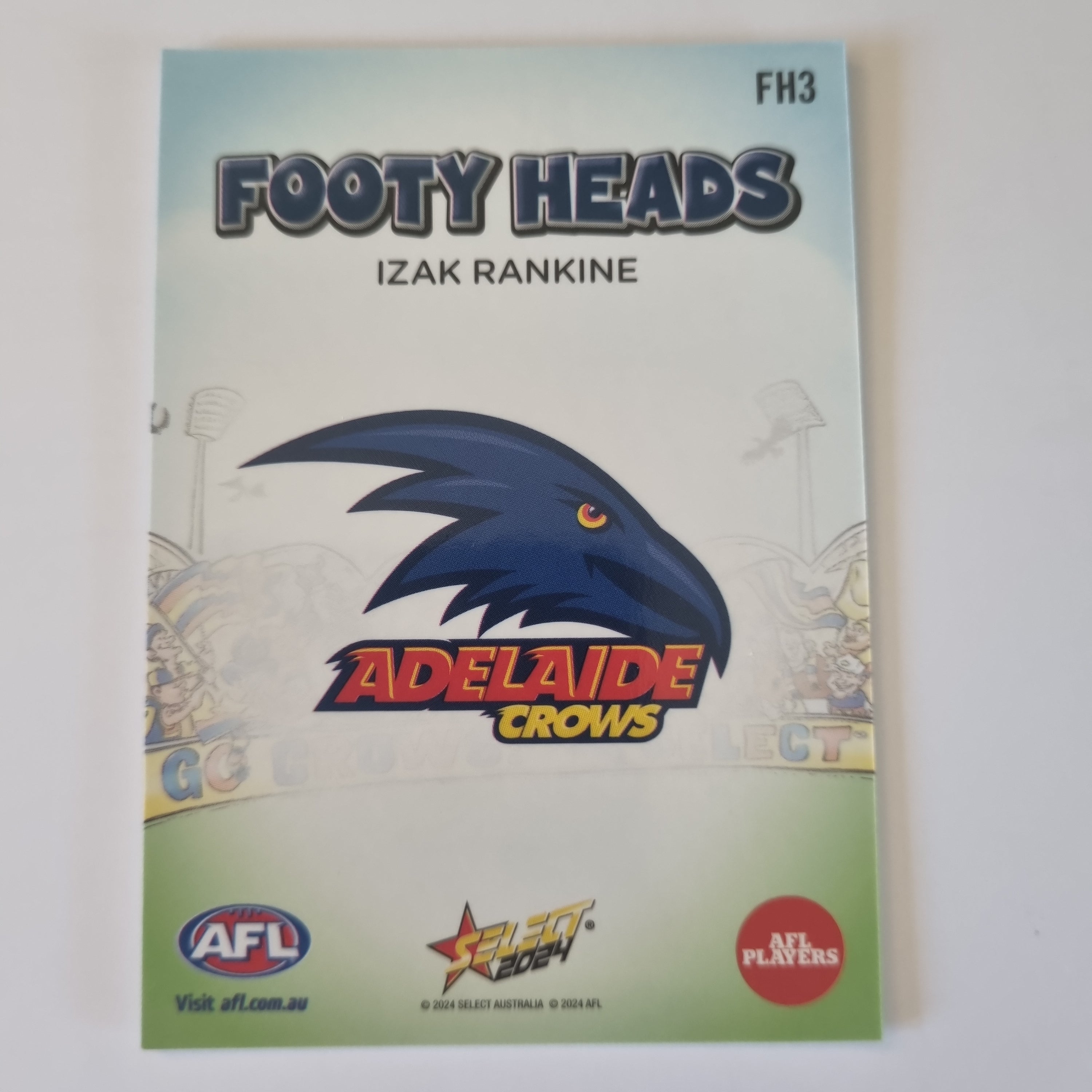 2024 Select Footy Stars - Footy Heads - FH3 - I. Rankine - Crows