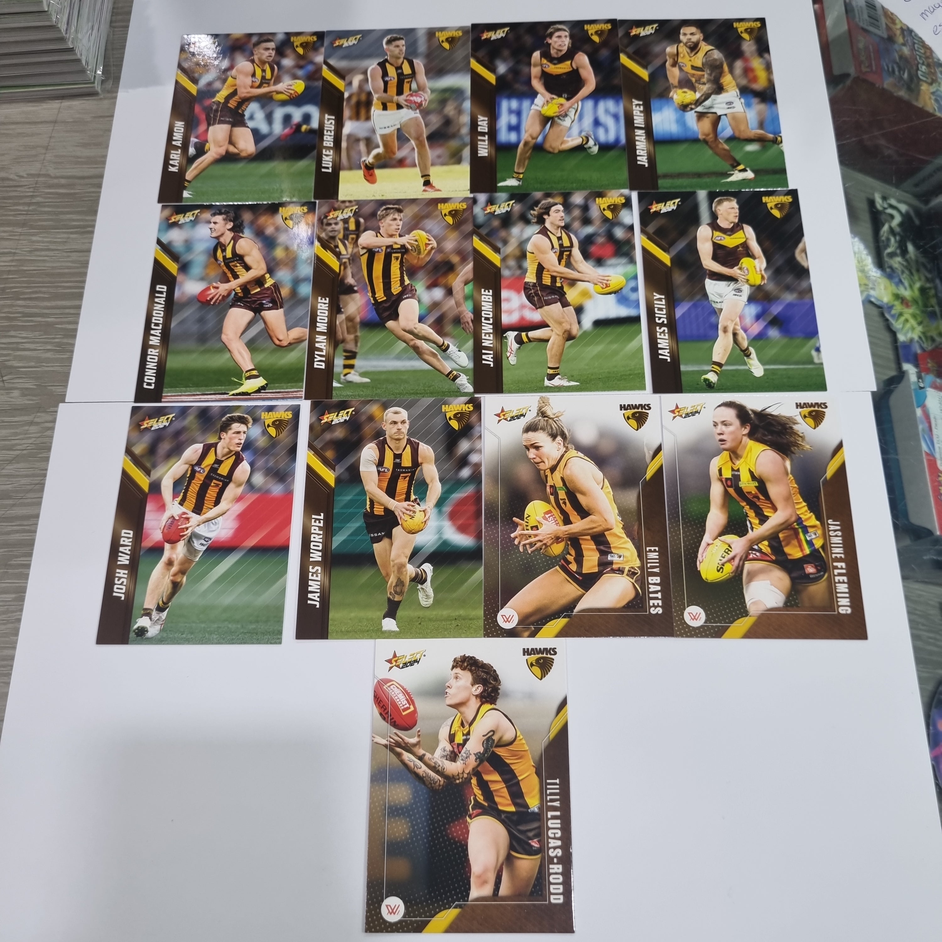 2024 Select Footy Stars - Base Team Set (13 Cards) - Hawthorn