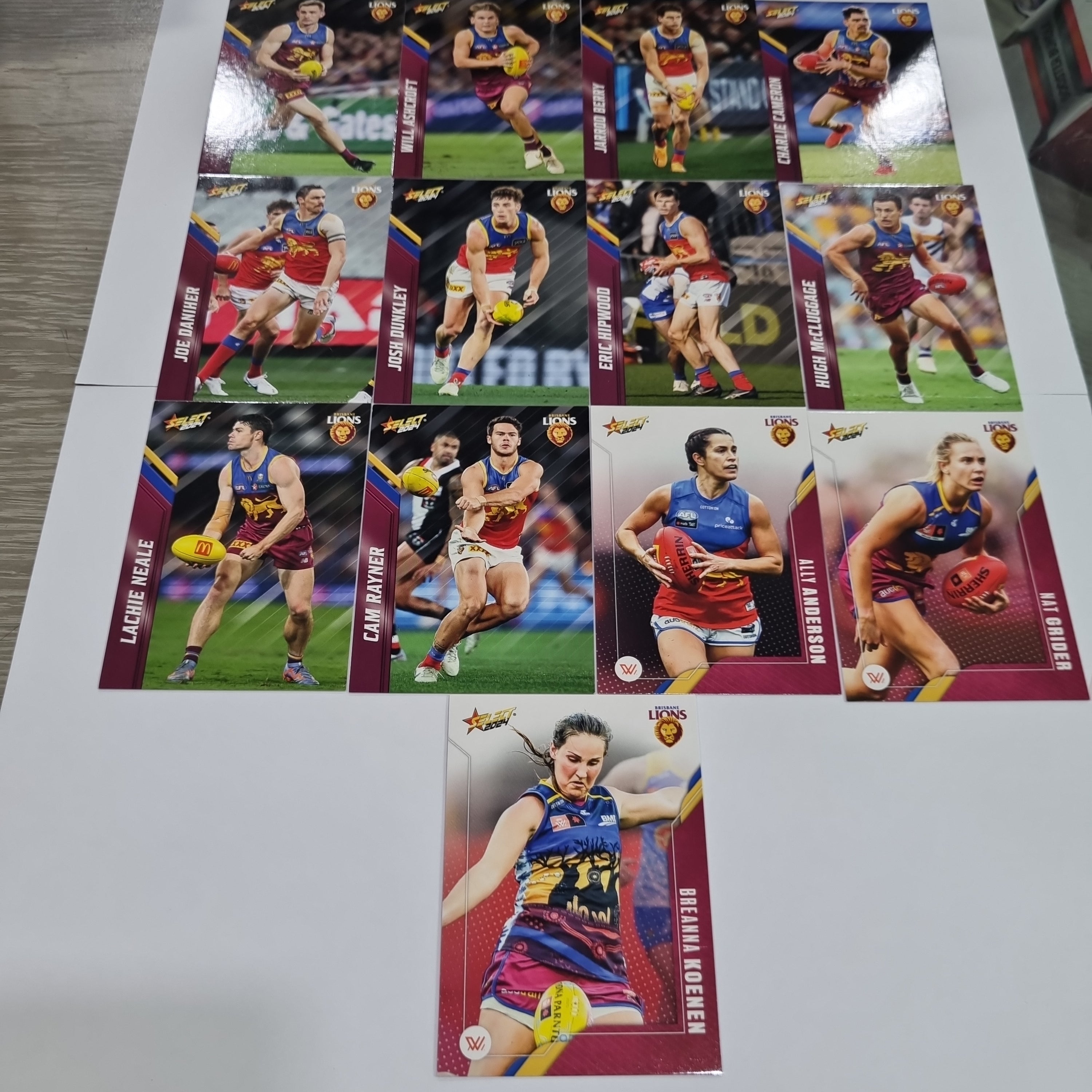 2024 Select Footy Stars - Base Team Set (13 Cards) - Brisbane Lions