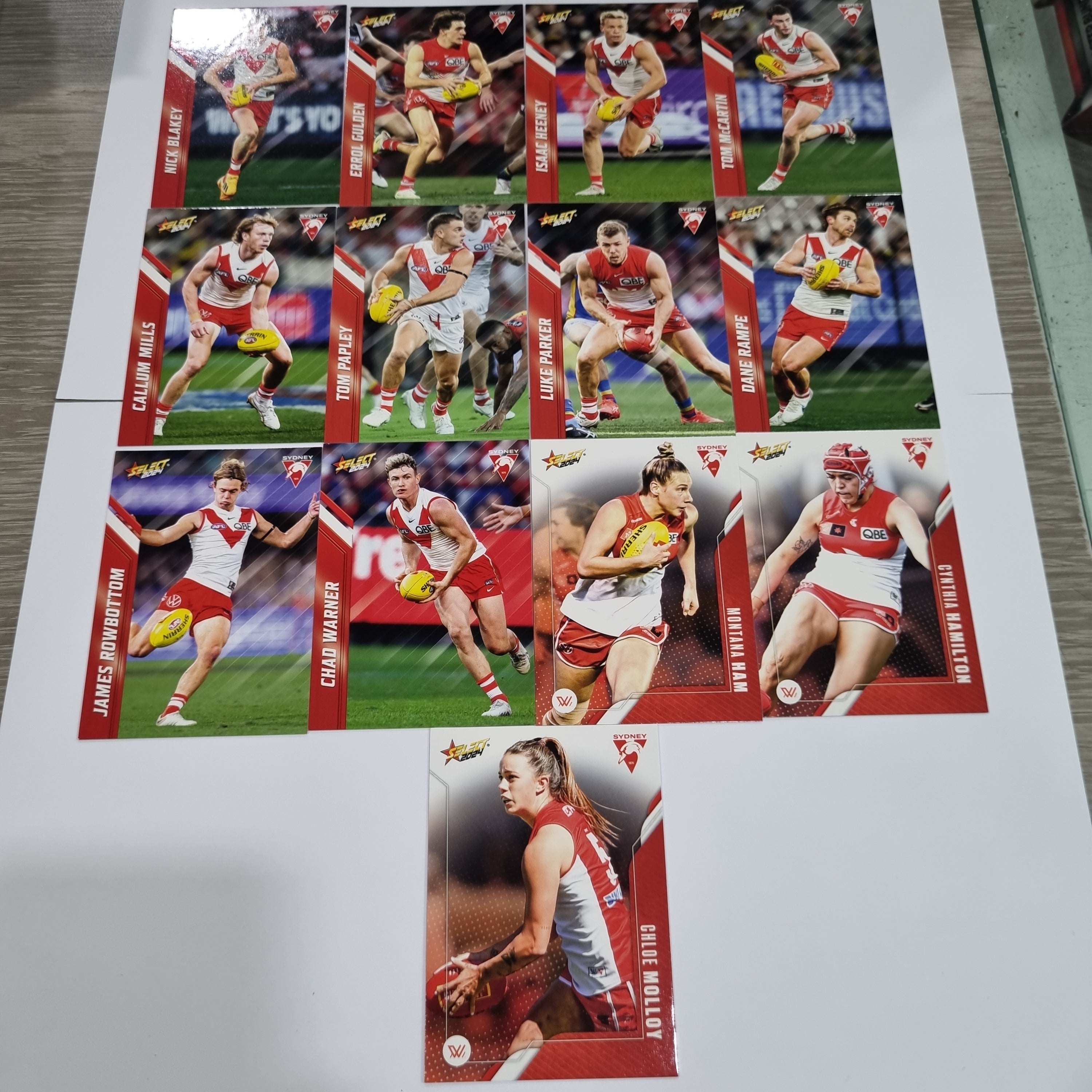 2024 Select Footy Stars - Base Team Set (13 Cards) - Sydney Swans