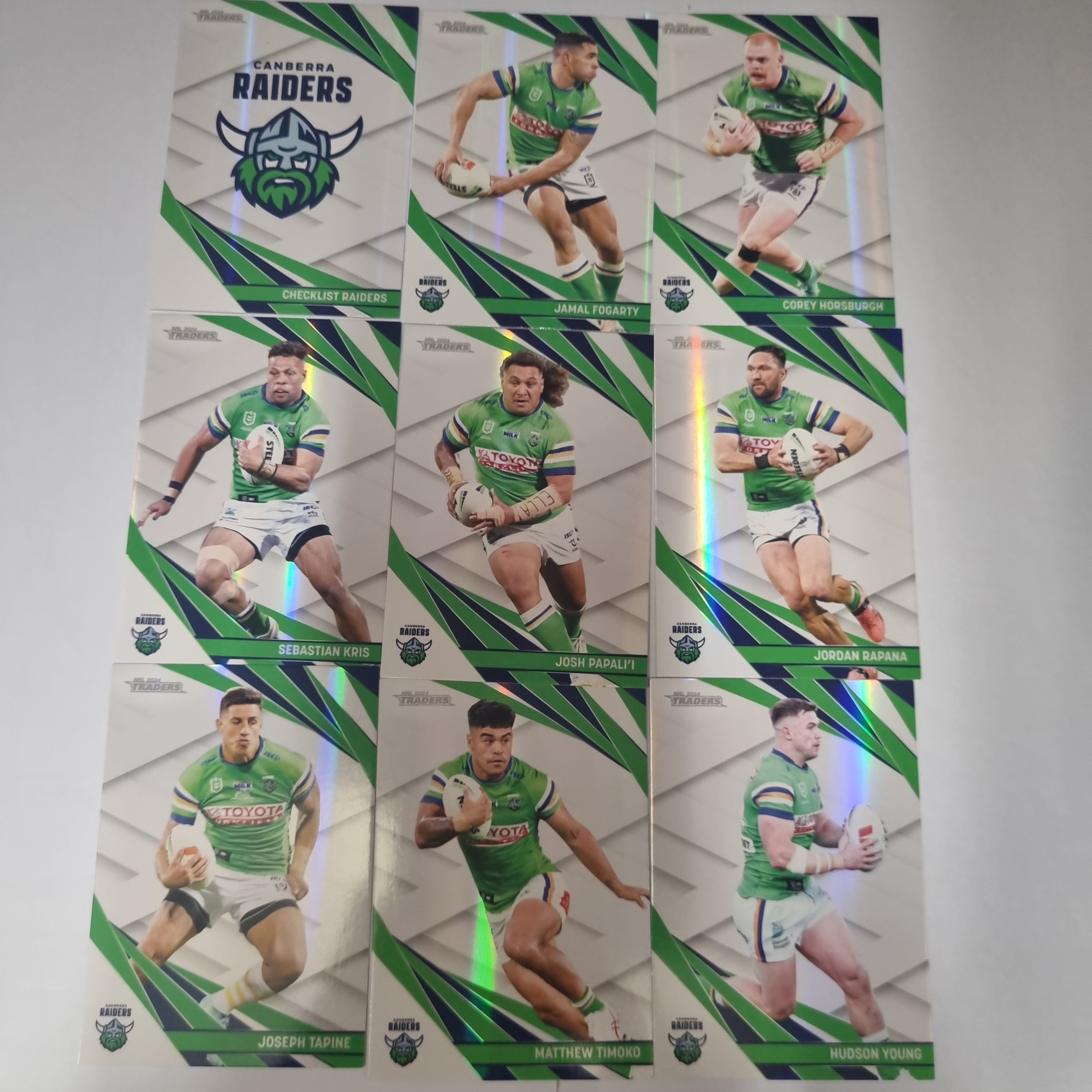 NRL 2024 Traders - Pearl Team Set 9 Cards - Canberra Raiders