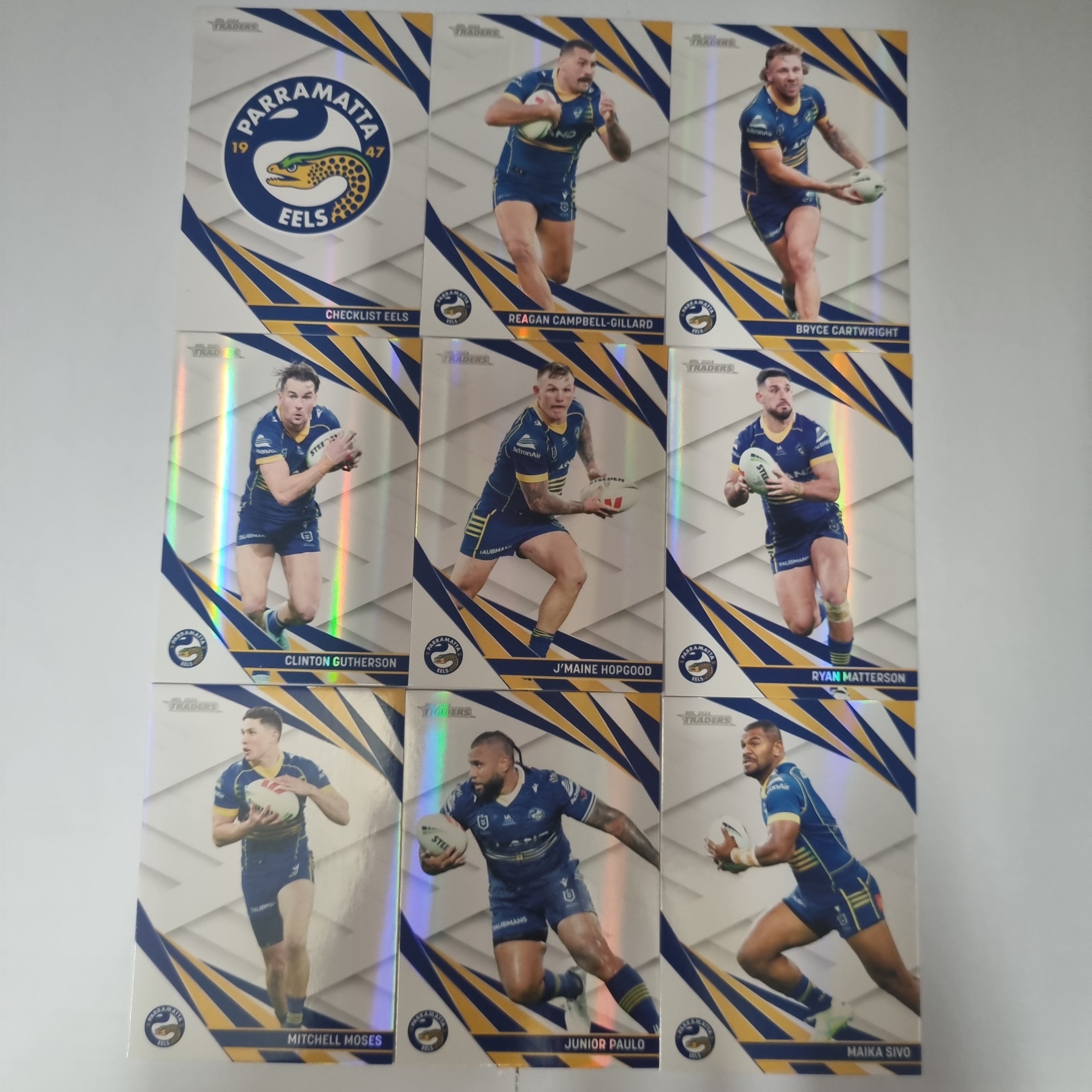 NRL 2024 Traders - Pearl Team Set 9 Cards - Parramatta Eels