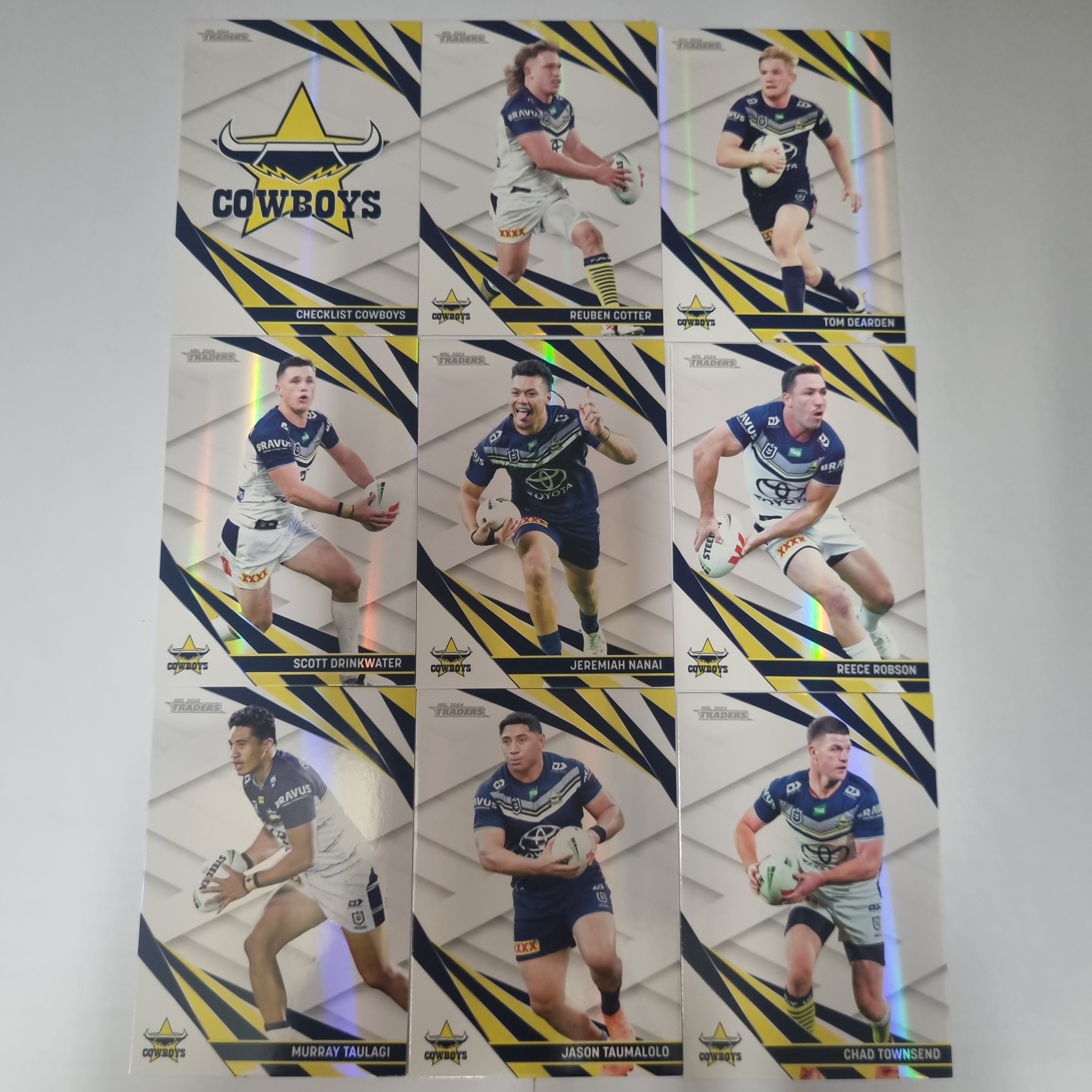 NRL 2024 Traders - Pearl Team Set 9 Cards - North Queensland Cowboys