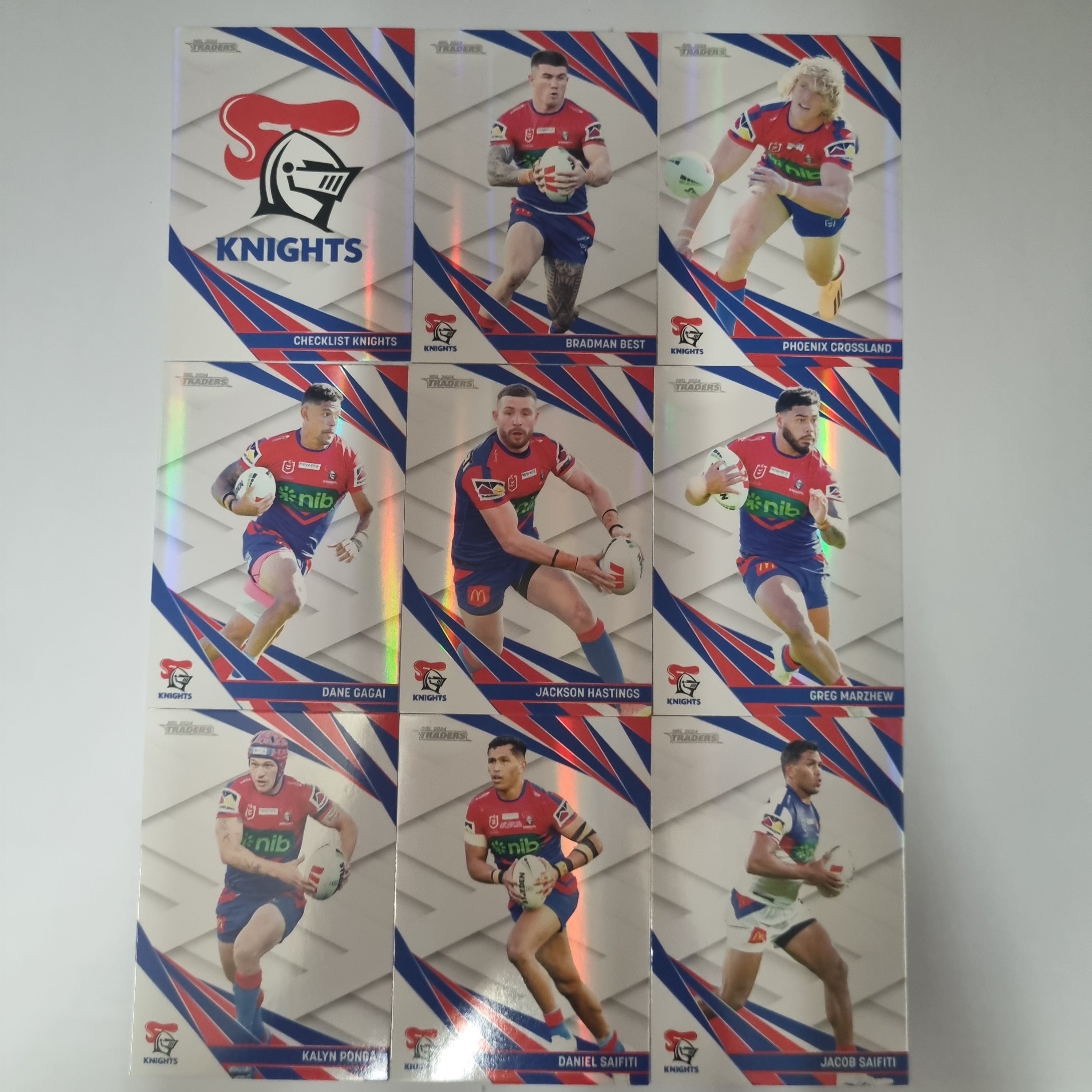 NRL 2024 Traders - Pearl Team Set 9 Cards - Newcastle Knights