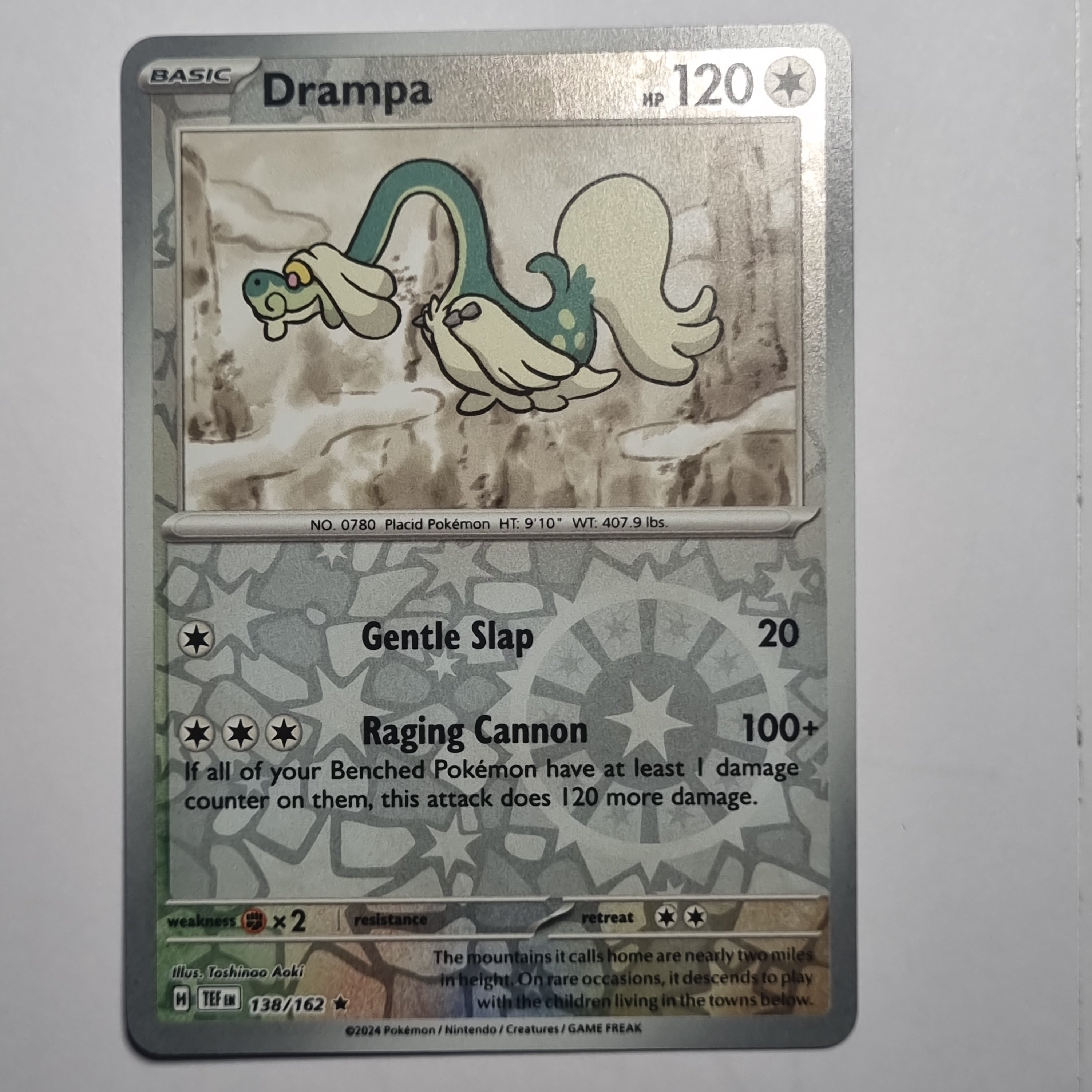 Pokemon TCG - Temporal Forces - #138 - Drampa - Reverse Holo Rare Holo